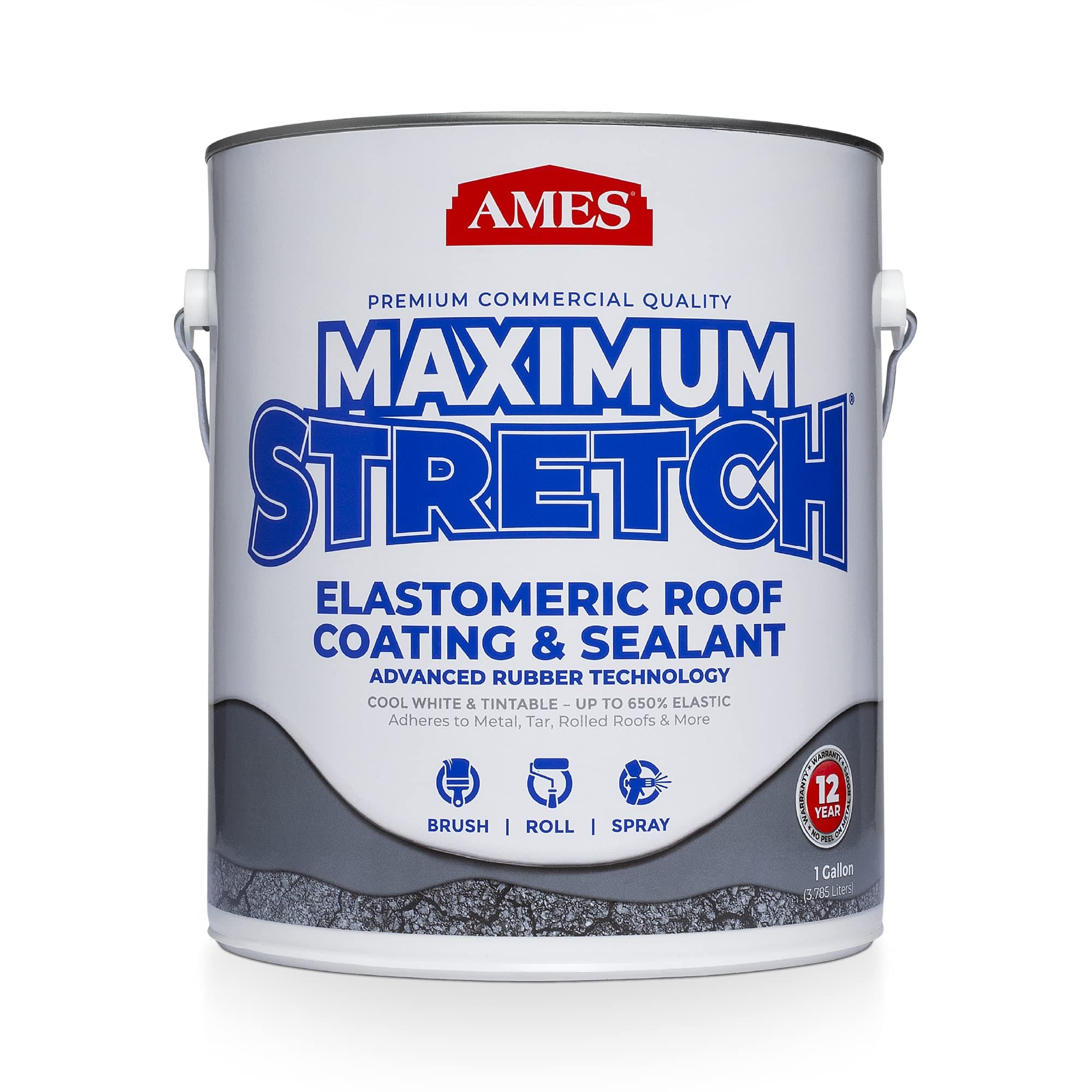 RESEARCH LABORATORIES MSS1 Maximum Stretch Roof Coating, 1 Gallon, White