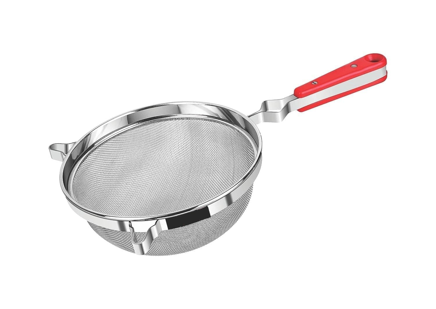Konquer TimeS Stainless Steel Soup & Juice Strainer/Liquid Filter Size - 18.5 Cm X 33 Cm X 7.9 Cm - (18Cm)