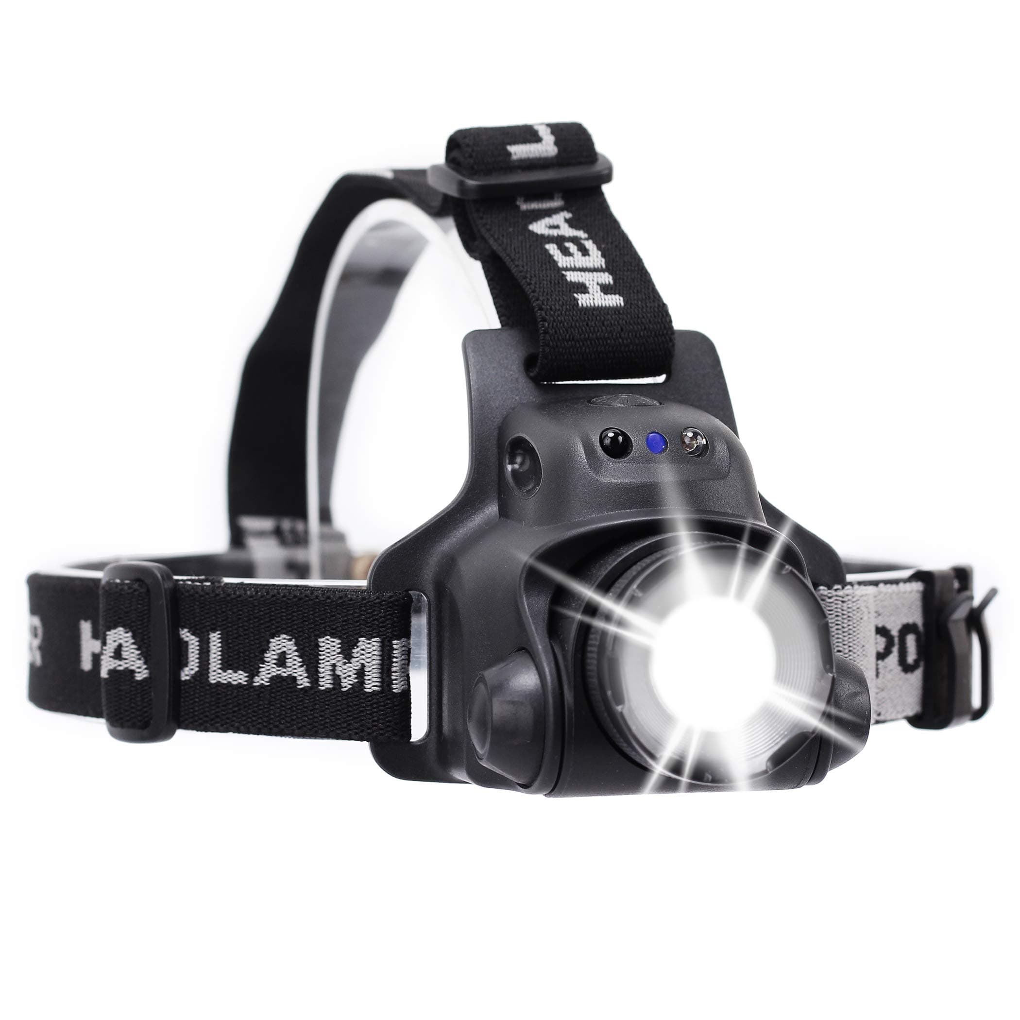 TOS Headlamp Adjustable Focal Length and Adjustable Angle Headlight Super Bright Waterproof Flashlight Intelligent Induction Headlamp Source Focusing Searchlight Head Lights for Camping Hiking Outdoor