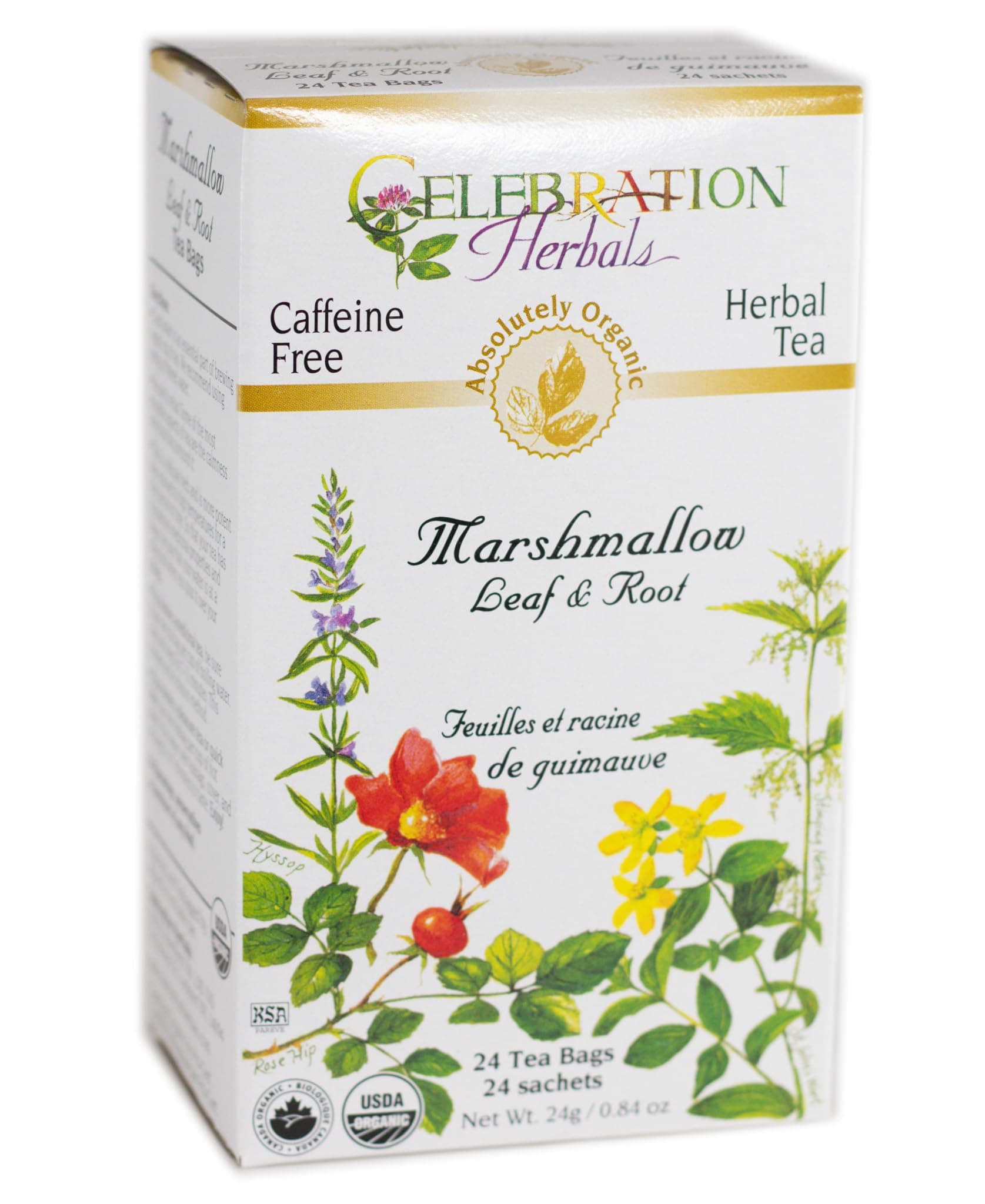 Celebration Herbals - Organic Caffeine Free Marshmallow Leaf & Root Herbal Tea