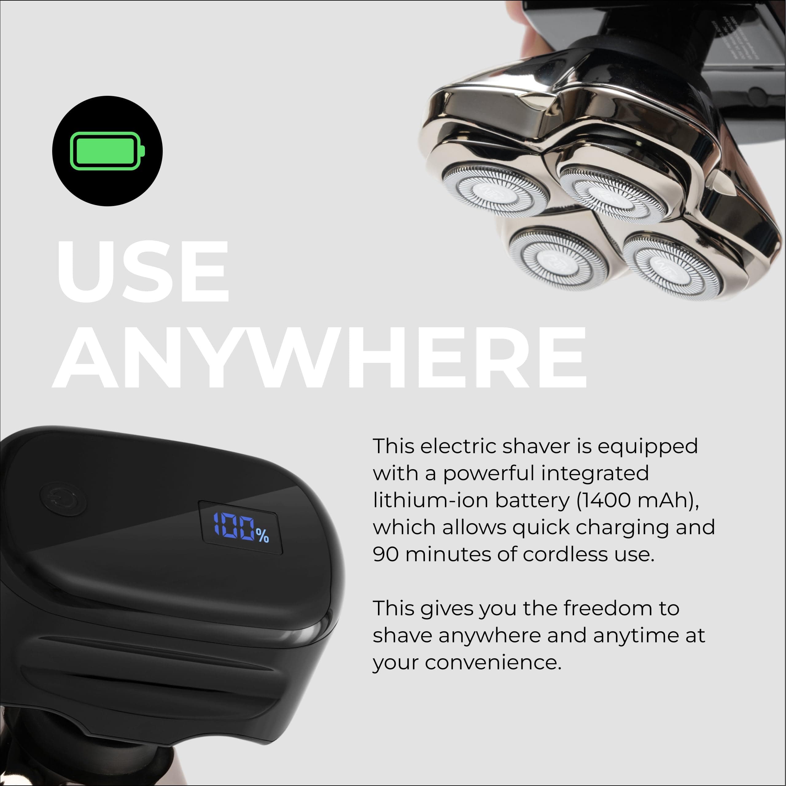 Kull Shaver Pitbull Gold PRO 带美国 USB 适配器