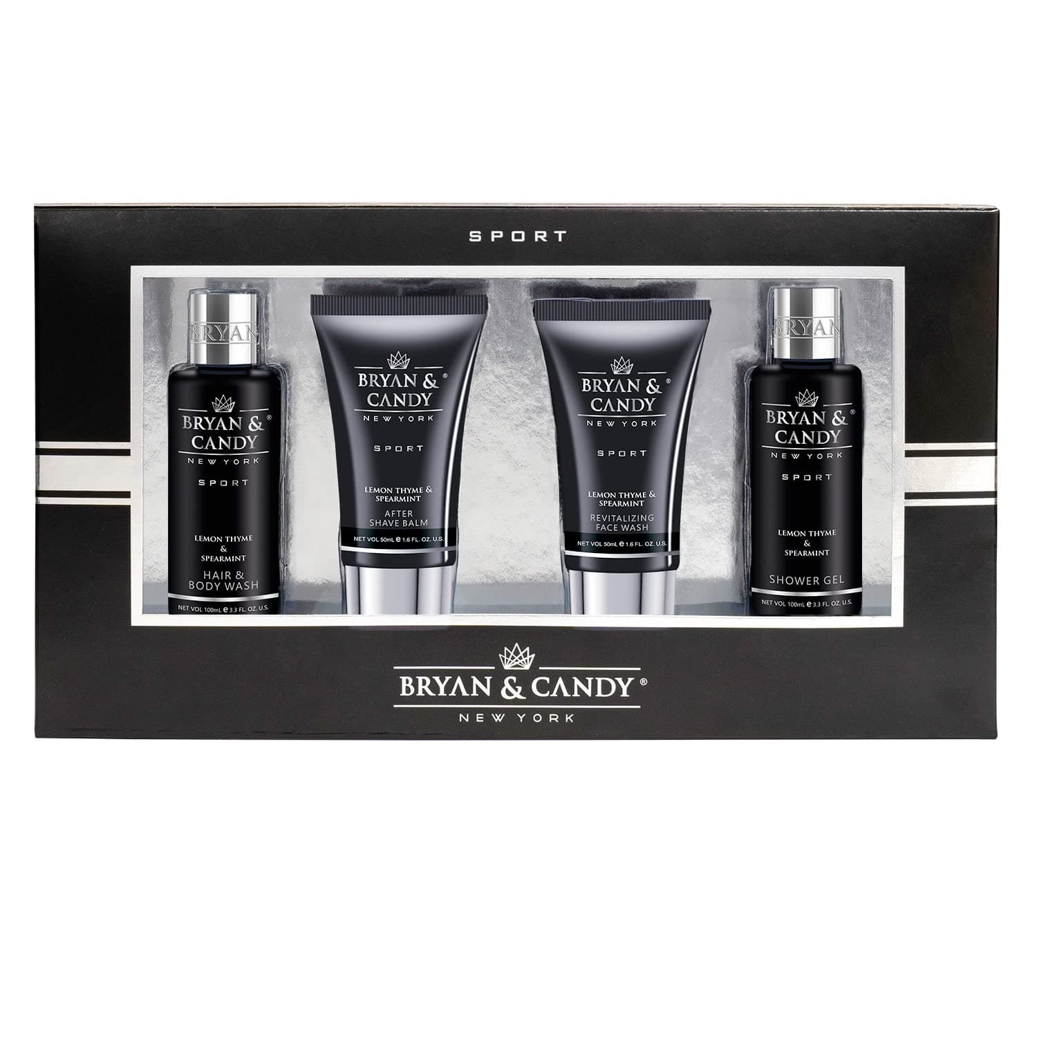 Bryan & Candy Complete Face & Body Care Kit Valentine Gift Set for Men |100% Vegan | Skin-Friendly pH 5.5 for All Skin Types,SLS & Paraben Free (LEMON & THYME KIT)