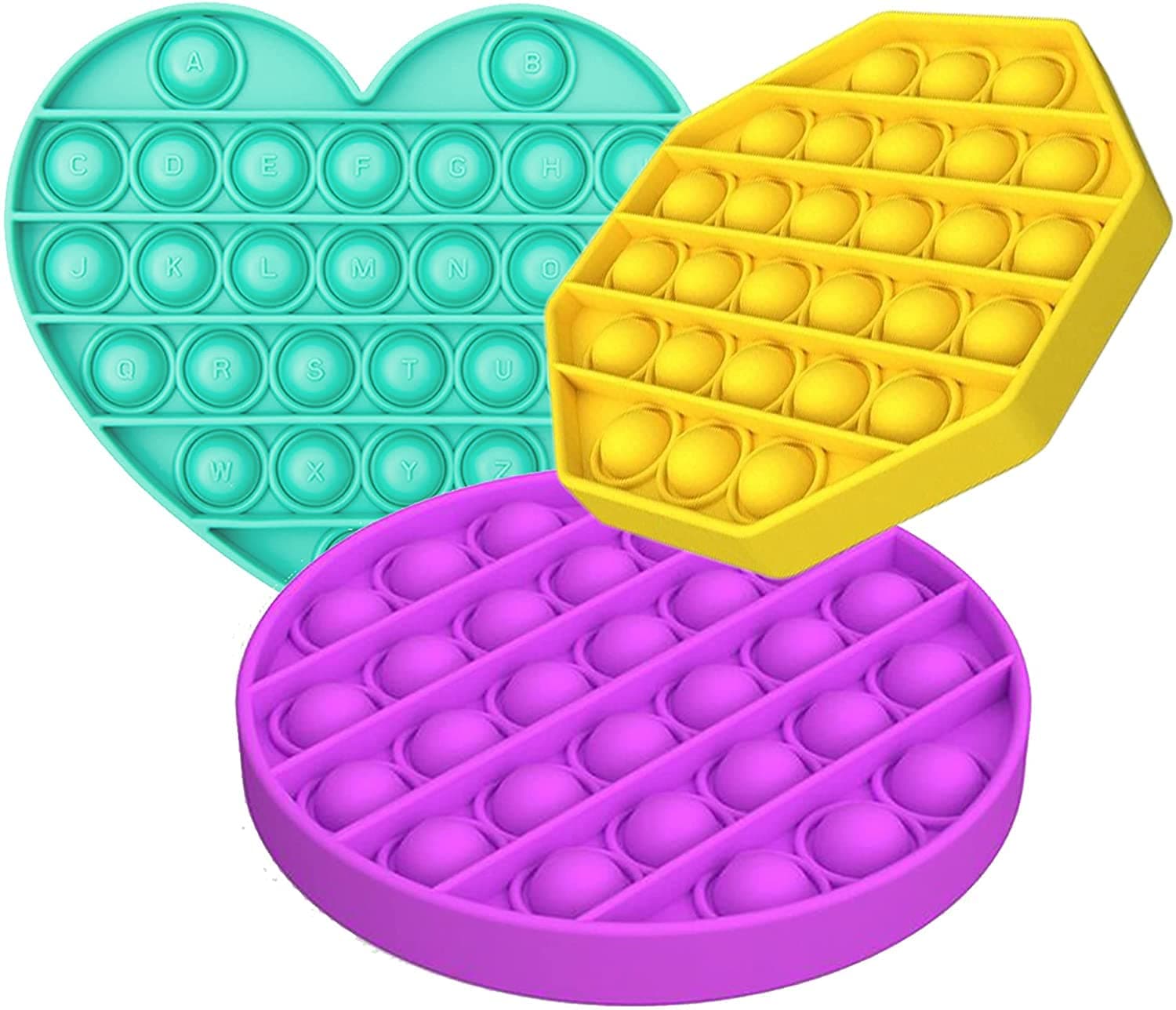 pop it Fidget Toys, pop it Fidget Toy Set | pop its Fidget Toys, Fidget Toys pop it Rainbow, pop it Toy, | poppit Fidget Toy, Rainbow pop it, Push pop Bubble Fidget Toy (Three Colors)