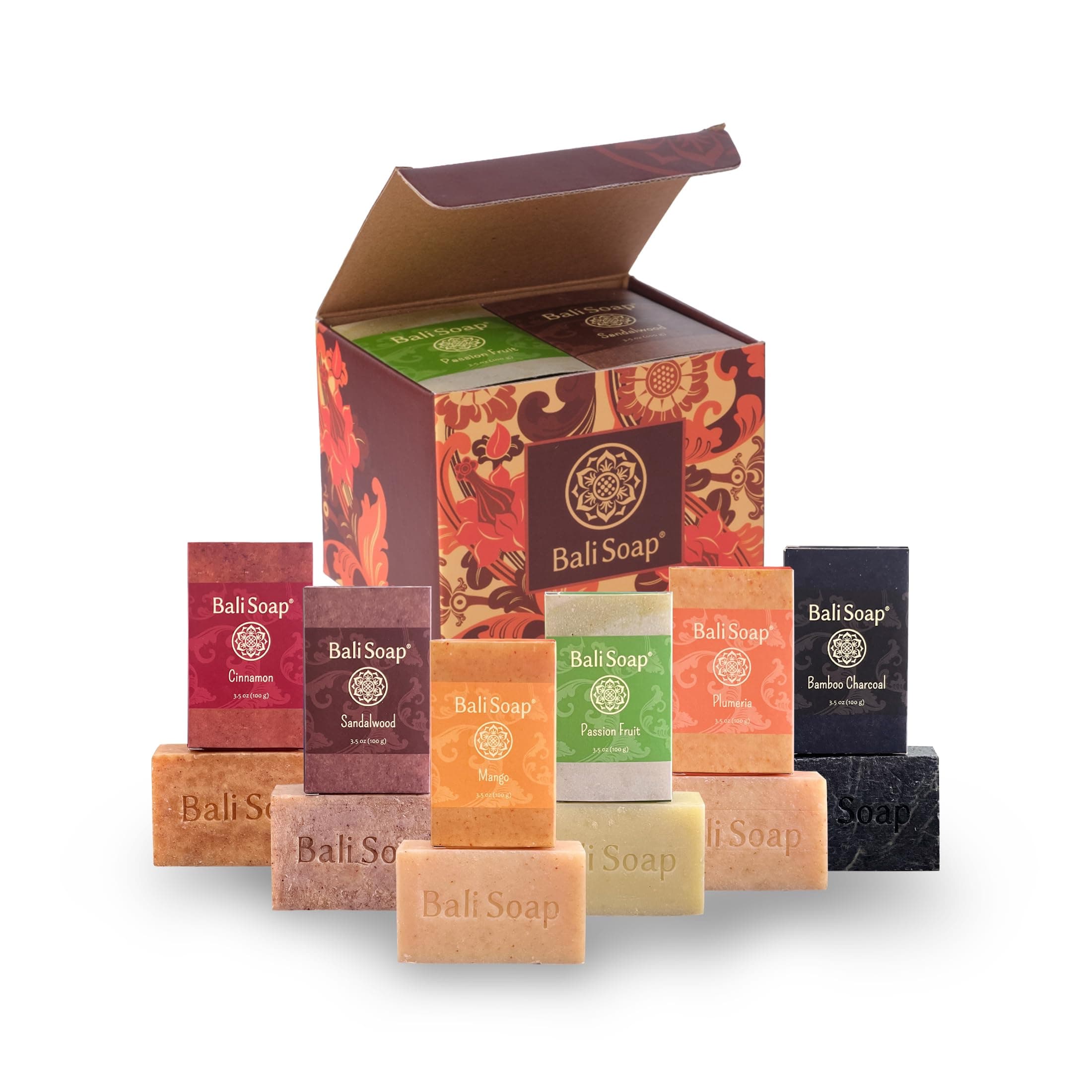 Tropical Paradise Collection 6-Pack Premium Handmade Soap Gift Set, Exotic Fruit & Floral Scents, Vegan Spa Experience for Women & Men, Moisturizing & Nourishing, All Skin Types