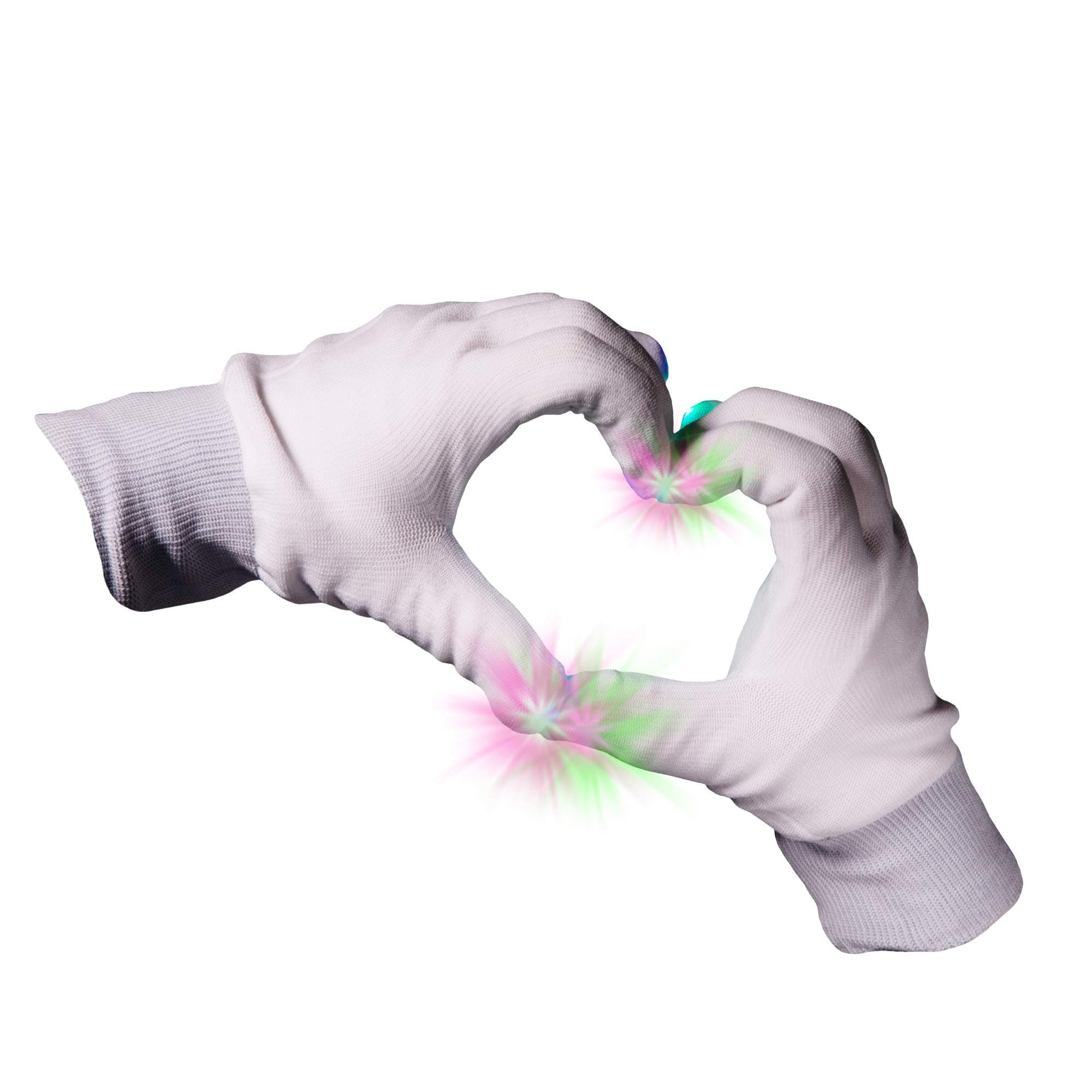 Fun CentralG219 LED Light Up Gloves- White 2 Pieces