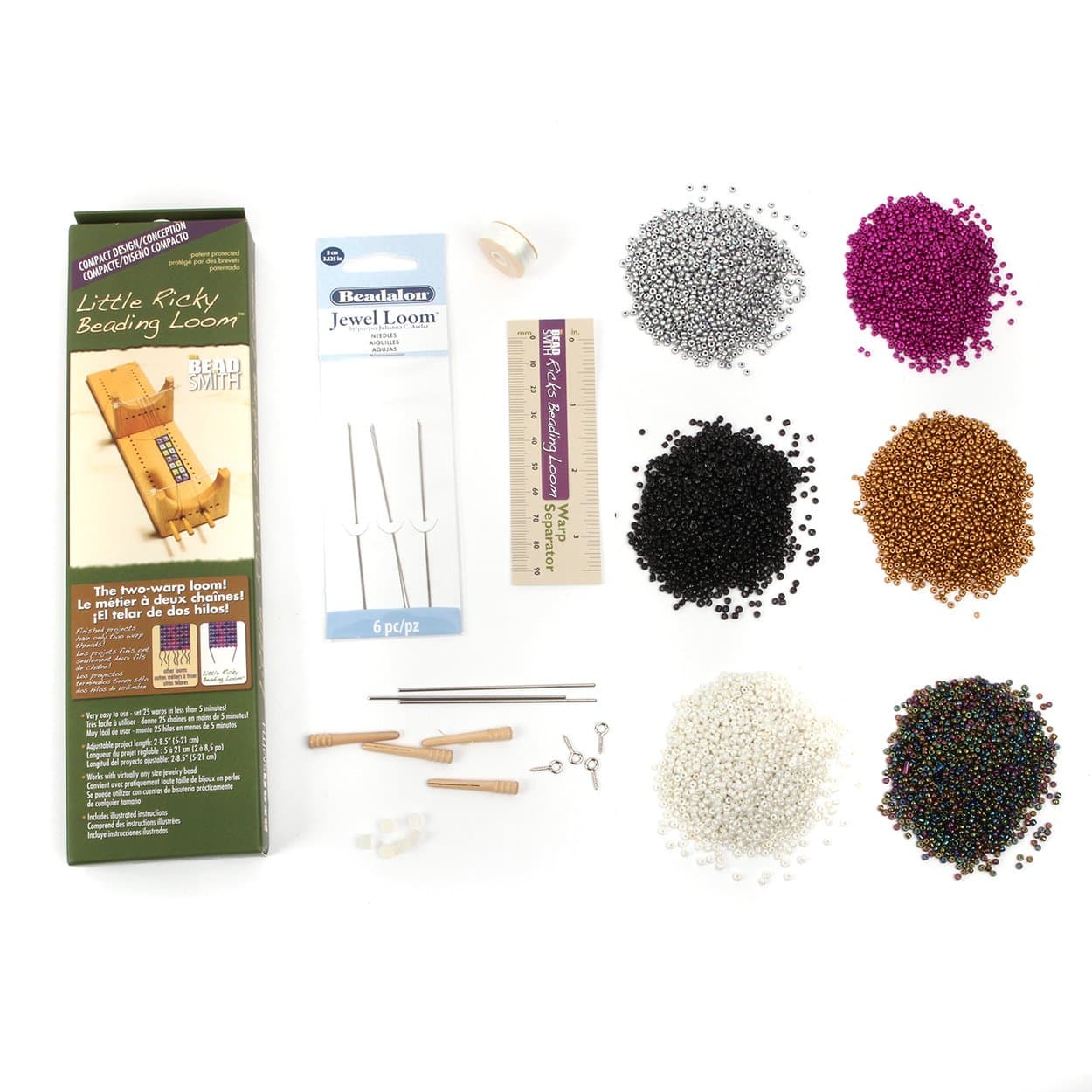 Beads Direct Smith Little Ricky Beading Loom Kit, Other, Multi-Colour, 23.5 x 15.5 x 11 cm