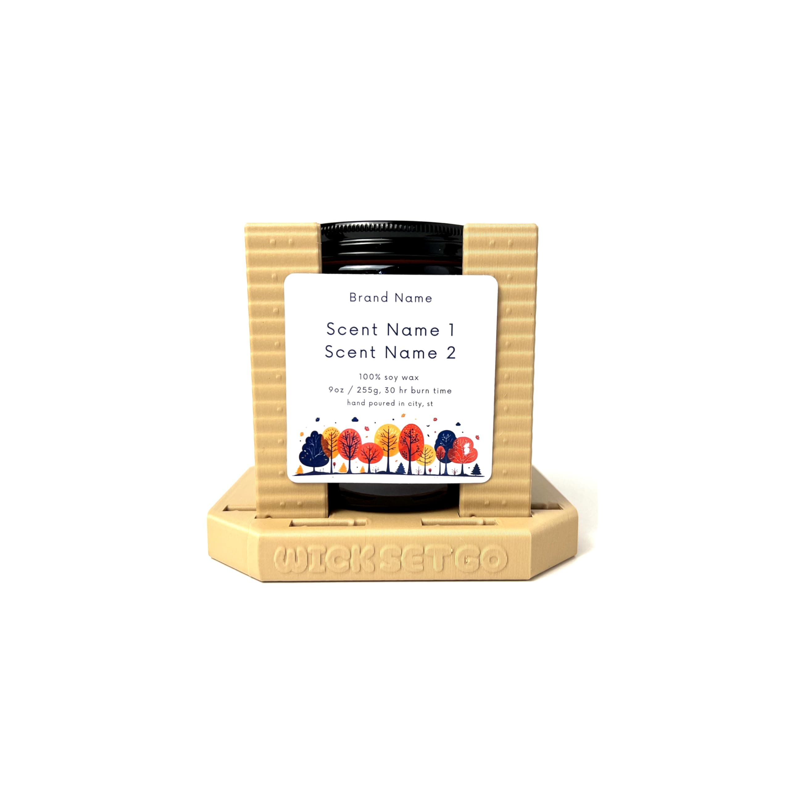 Sticker Label Application Installation Tool for Jars, Containers, Bottles, Adjustable Height Width Aligner for Drink Food Candle Labels