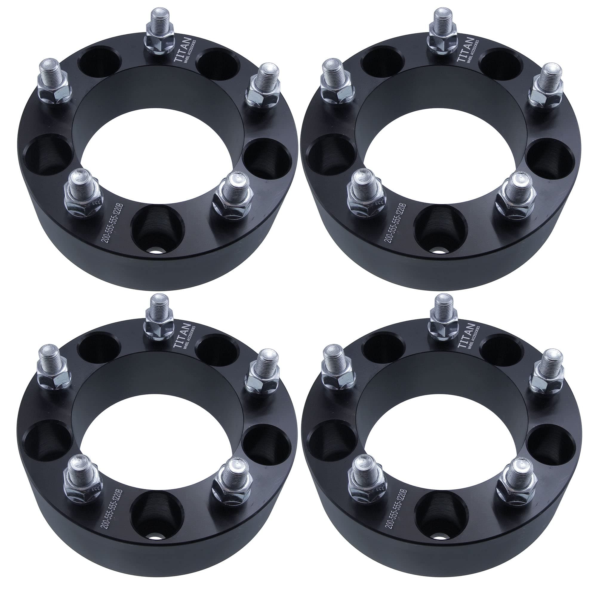 2" 5x5.5 Wheel Spacers - Fits Geo Tracker Fits Suzuki Samurai Sidekick Vitara X-90 X90 XL7 XL-7-2 Inch (50mm), 5x139.7, 12x1.25 Studs - Set of 4 - Black
