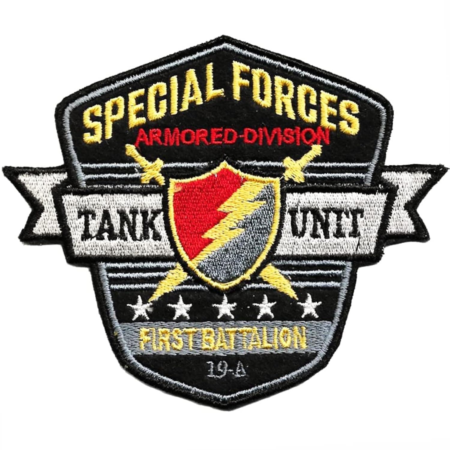 Motohog Unique Embroidered Iron & Sew on Patch (Tank Unit) 4.5 x 3.8 inches