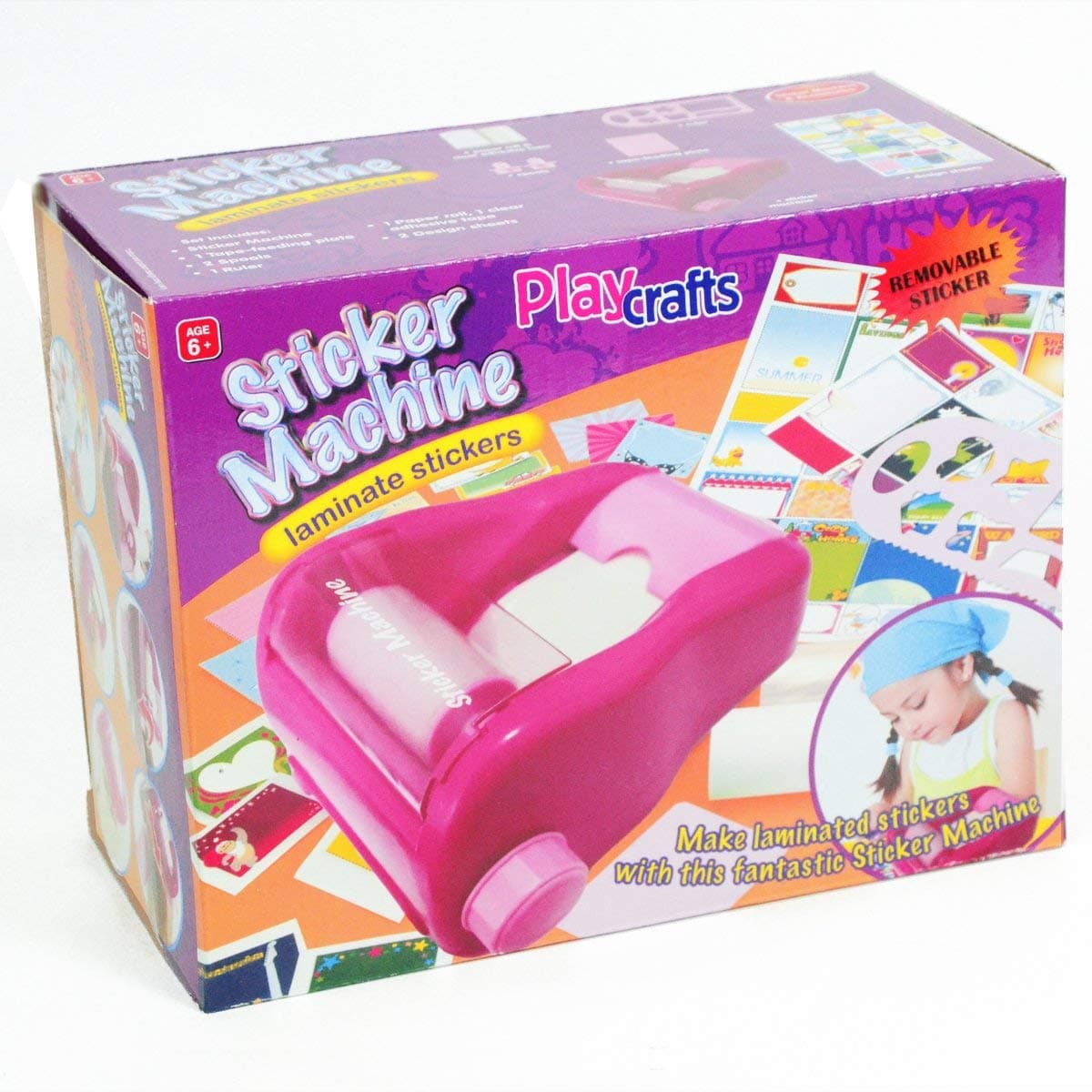 Girls Sticker Maker Machine, Craft Maker for Kids. Fun Arts and Crafts Project for Kids. Great Gift for Girls