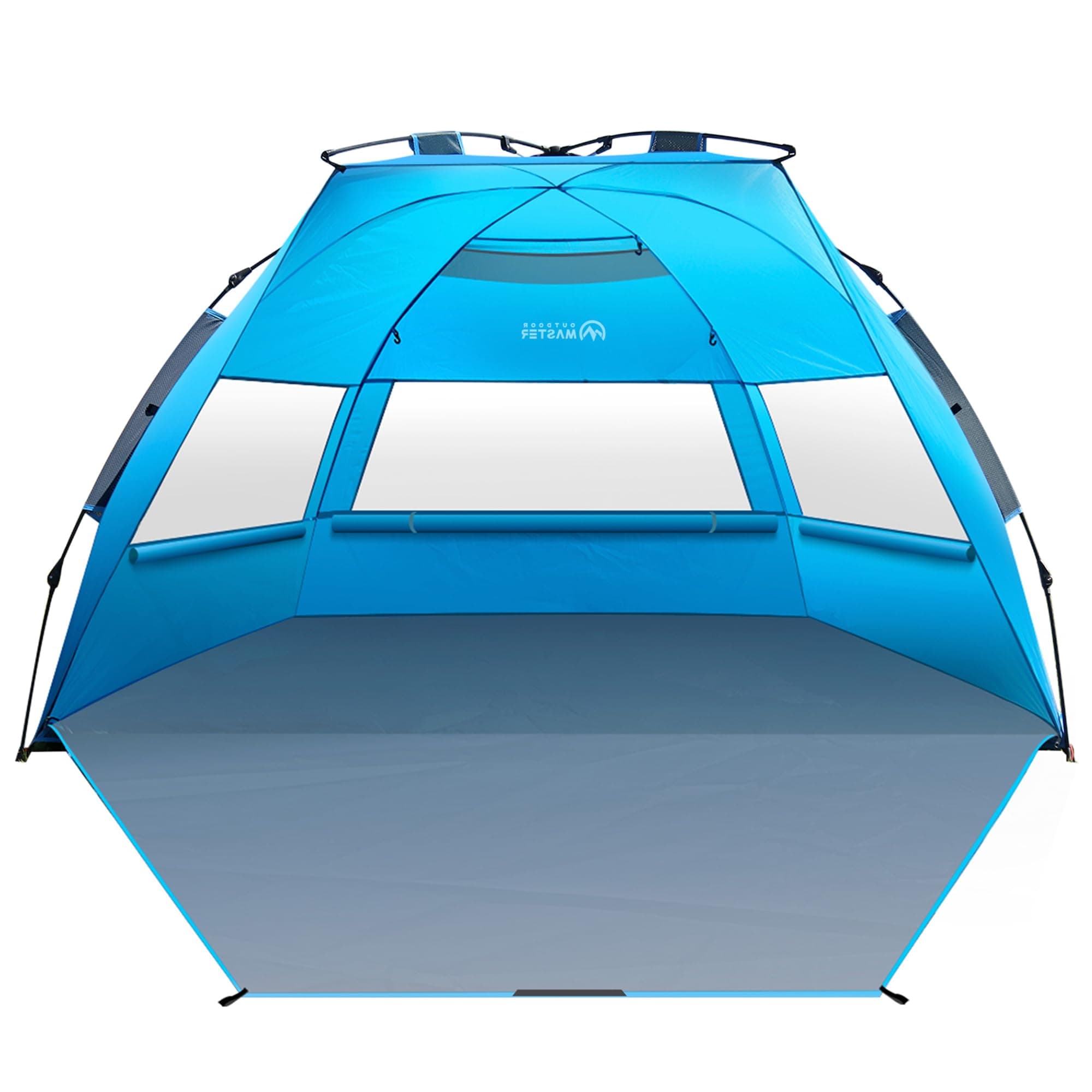 Pop Up 3-4 Person Beach Tent X-Large - Easy Setup, Portable Beach Shade Canopy Folding Sun Shelter with UPF 50+ UV Protection Removable Skylight Family Size