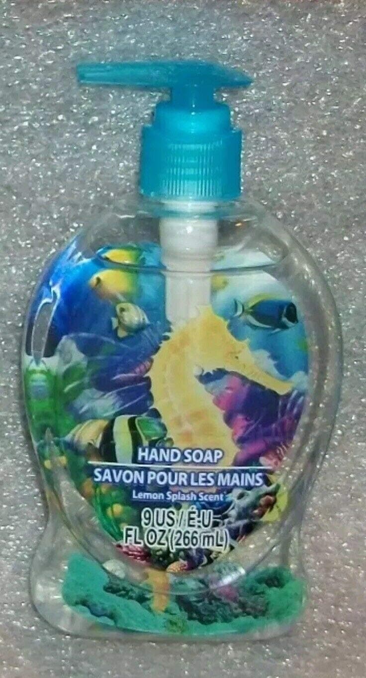 3D Tropical Fish Hand Dispenser with Pump Tropical Breeze Scent 7.5 oz
