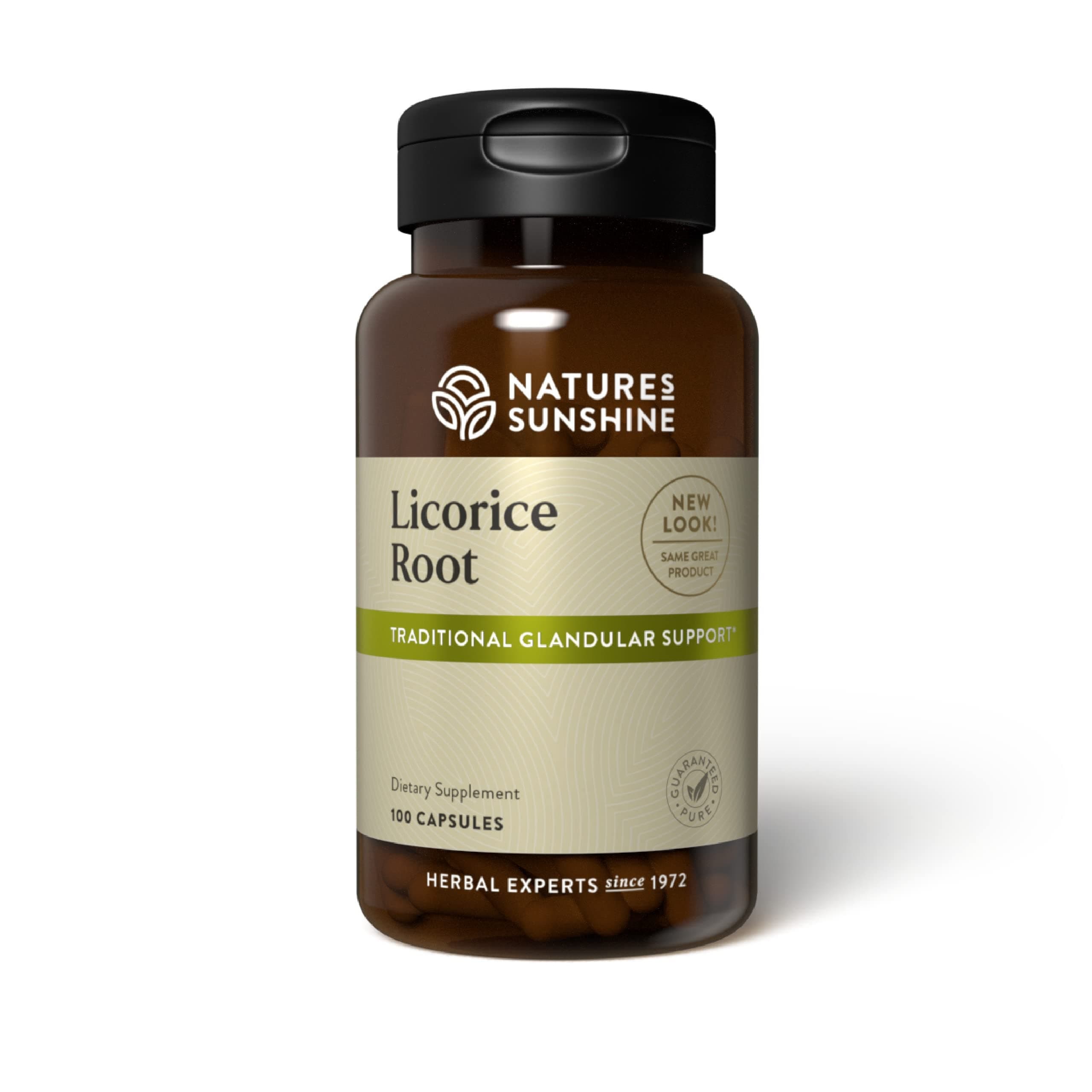 Nature's Sunshine Licorice Root, 100 Capsules | Powerful Support for the Glandular System, Specifically the Adrenal Glands, and May Help the Liver