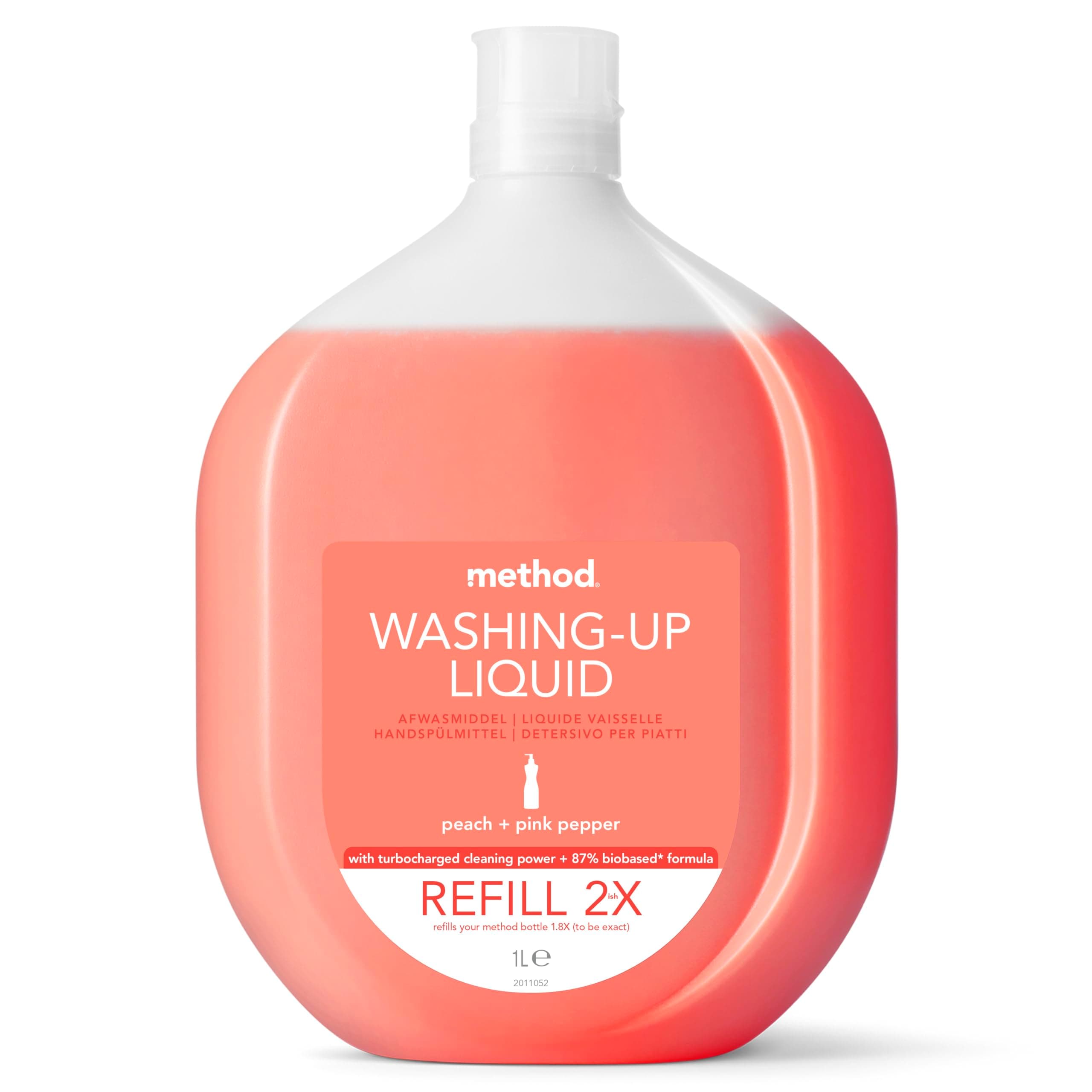 Washing Up Liquid Refill, Peach & Pink Pepper, 1 L