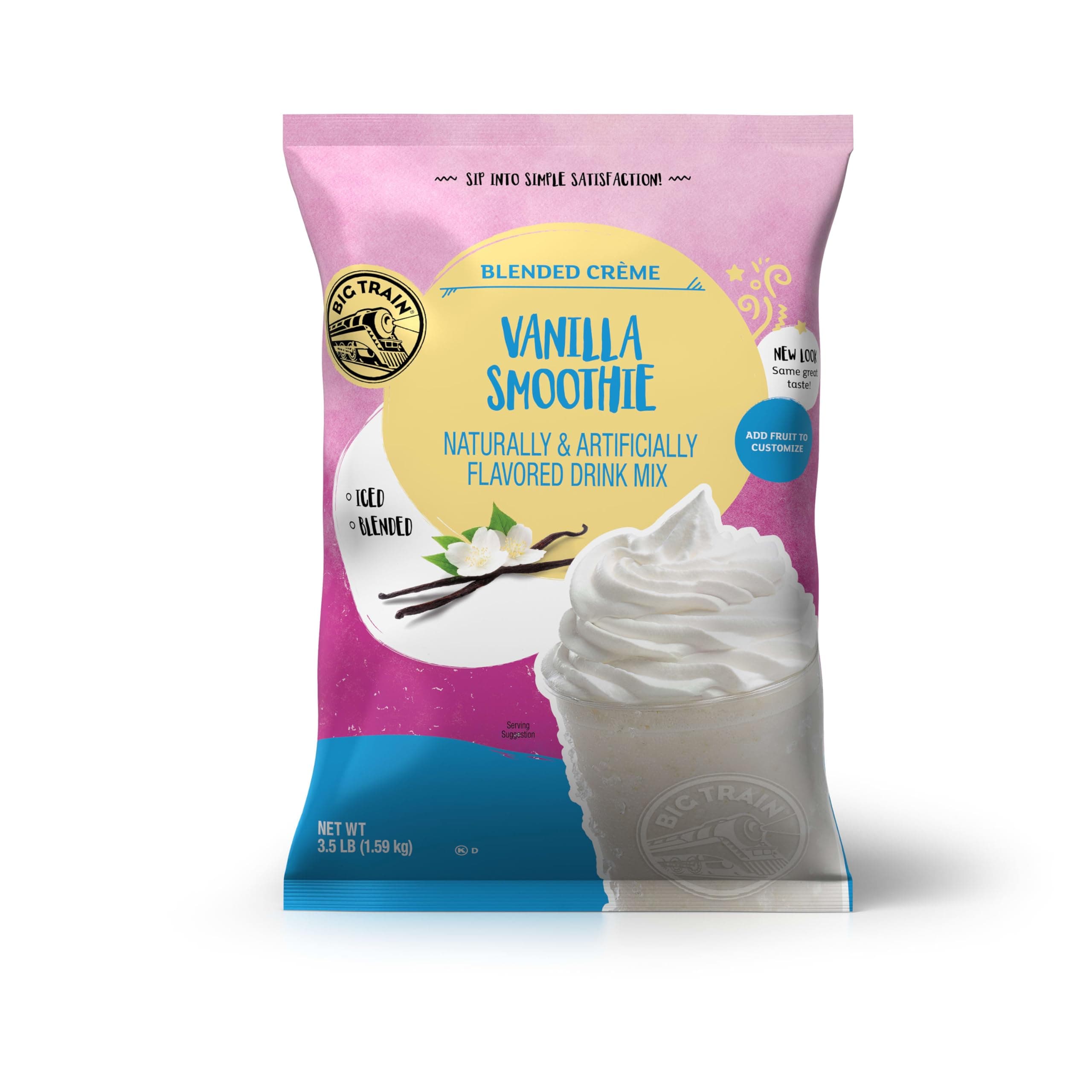 Big Train Vanilla Smoothie Blended Crème Beverage Mix, 3.5 Pound (Pack of 1)
