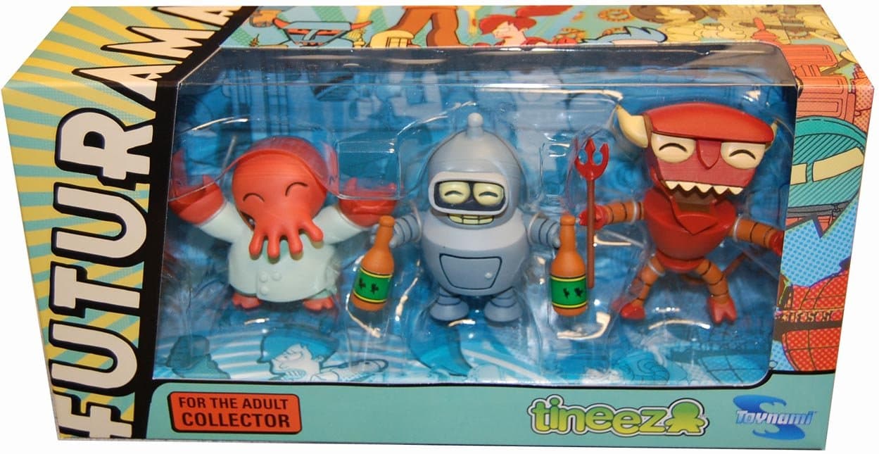 Futurama Tineez Figurine Set 3Pack Bender, Robot Devil Zoidberg
