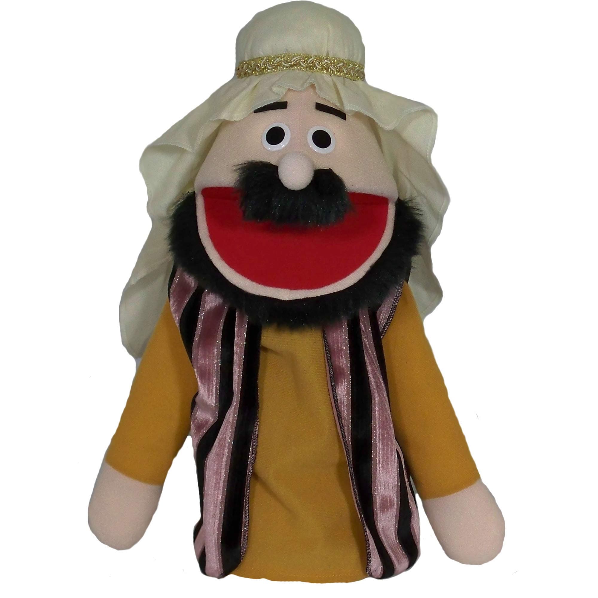 18" Bible Rich Man Puppet, Black Hair
