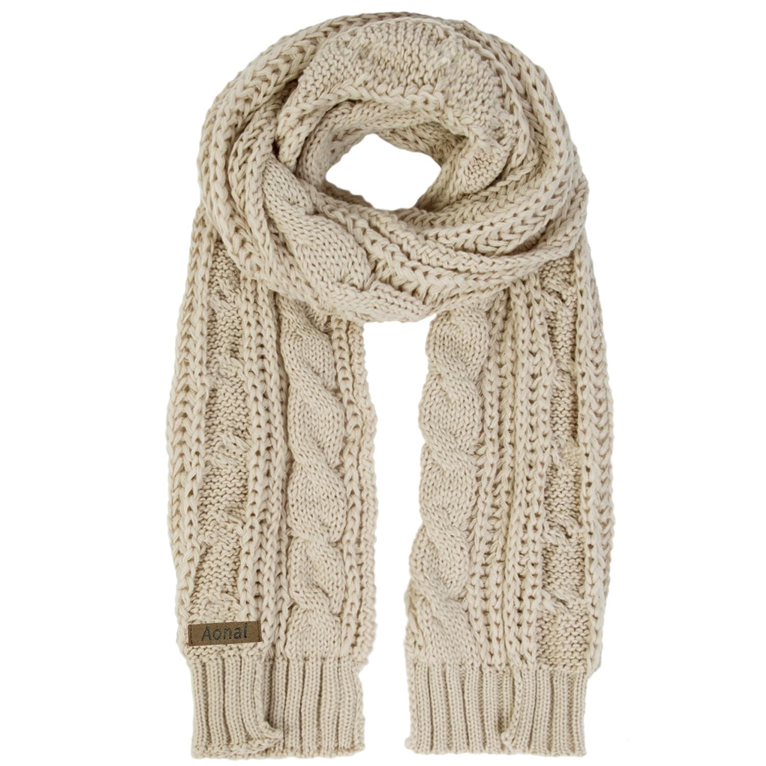 Womens Winter Scarf Cold Weather Thick Warm Cable Knit Wraps Chunky Large Soft Long Scarves