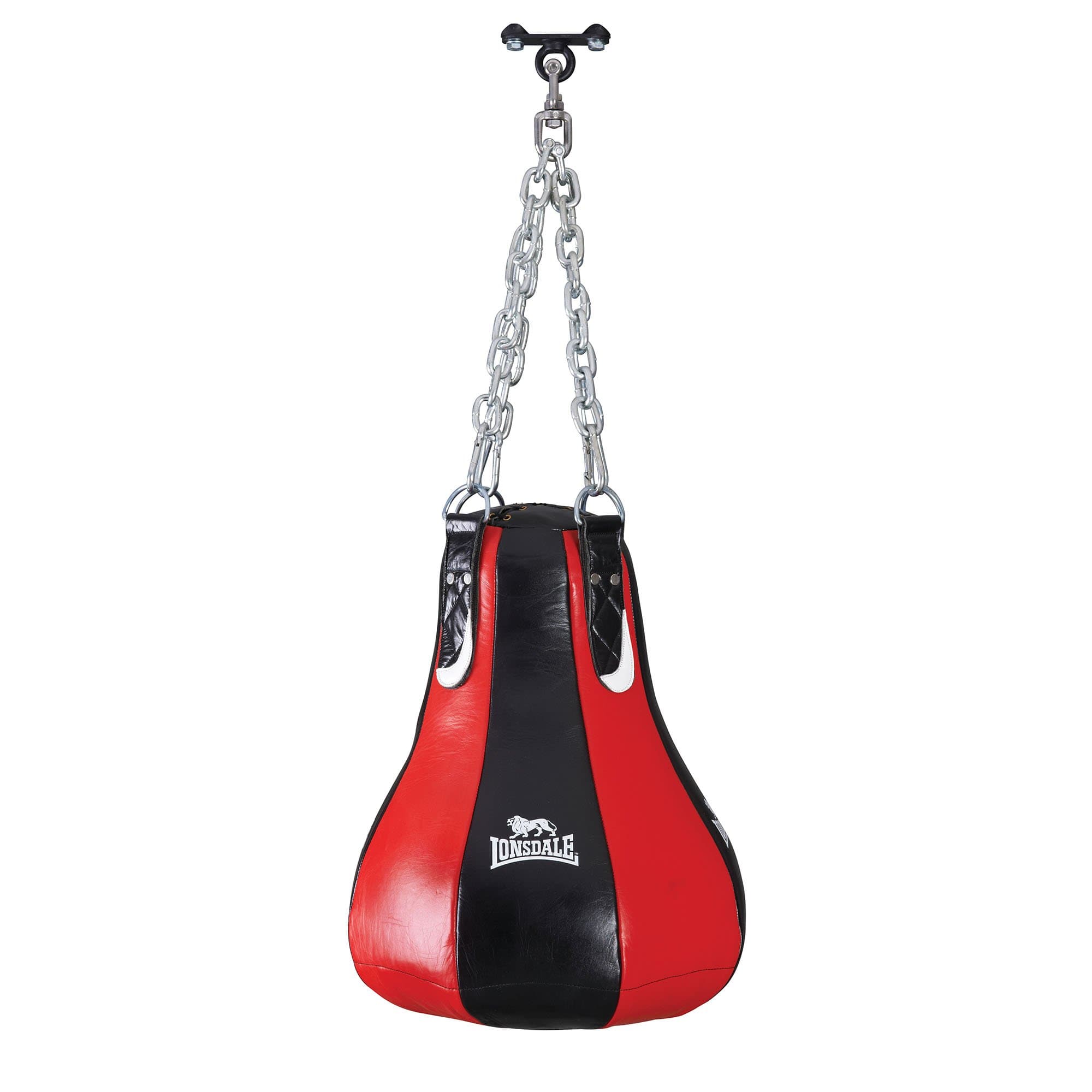 Lonsdale Leather Maize Bag - Black/Red/White, 20 kg
