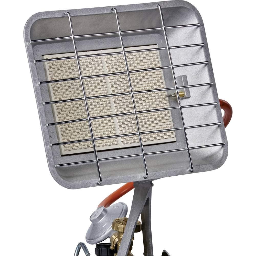 GS 4400 Gas Heater (Heating Output 2900-4400 W, Includes Gas Pressure Regulator 50 mbar, Gas Hose, Regulator, for All Standard Gas Cylinders), Silver