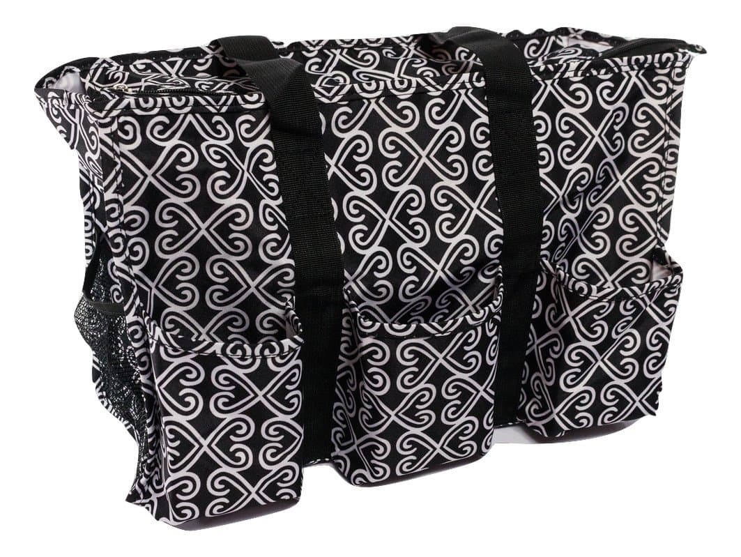 7-Pocket Tote Bag With Zipper (Black Twist)