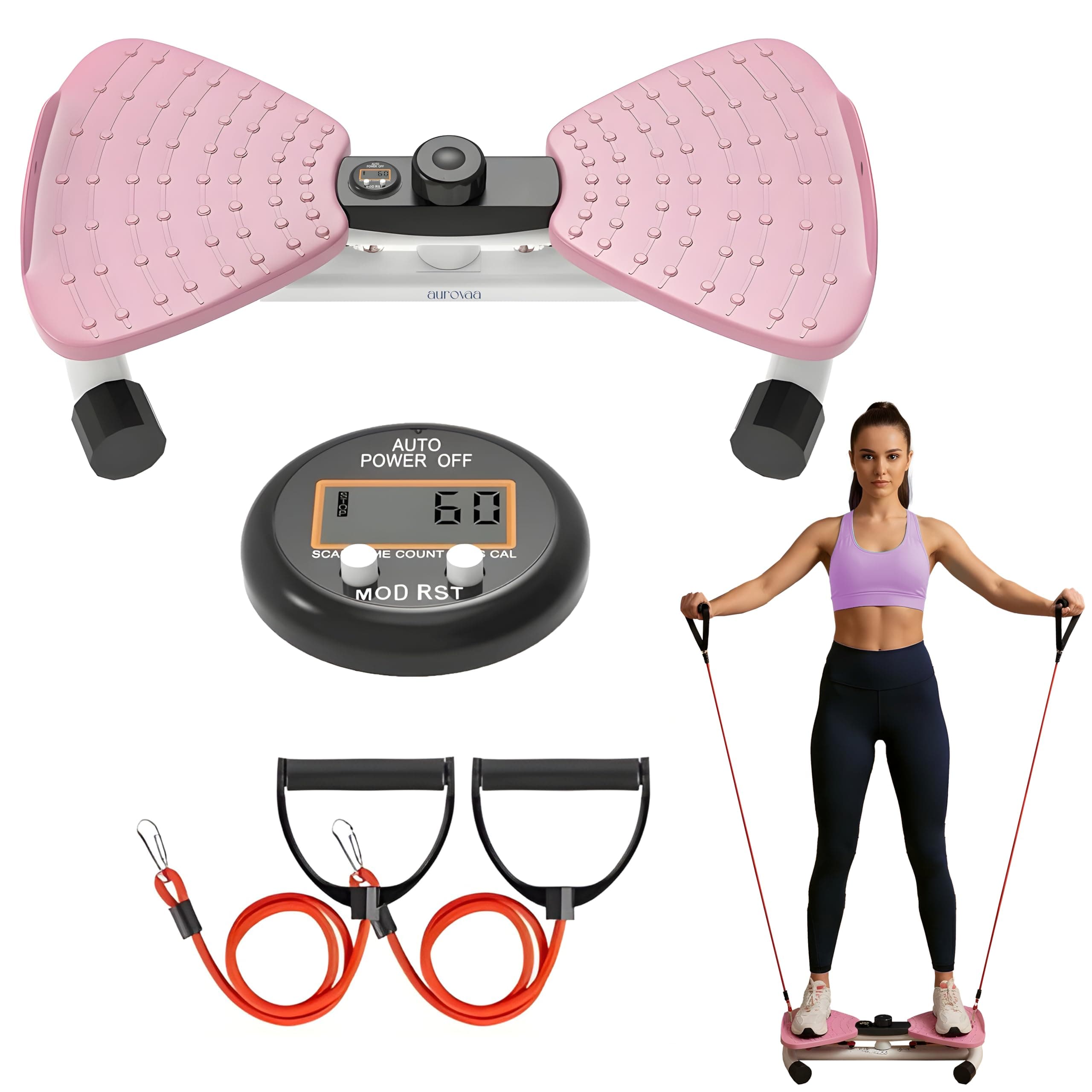 Waist Twister Machine Exercise, Ab Twist Board with 330 lbs Weight Capacity, Abs Workout for Slim Waist and Core Ab Exercise, Noiseless Home Gym Equipment for Women Men