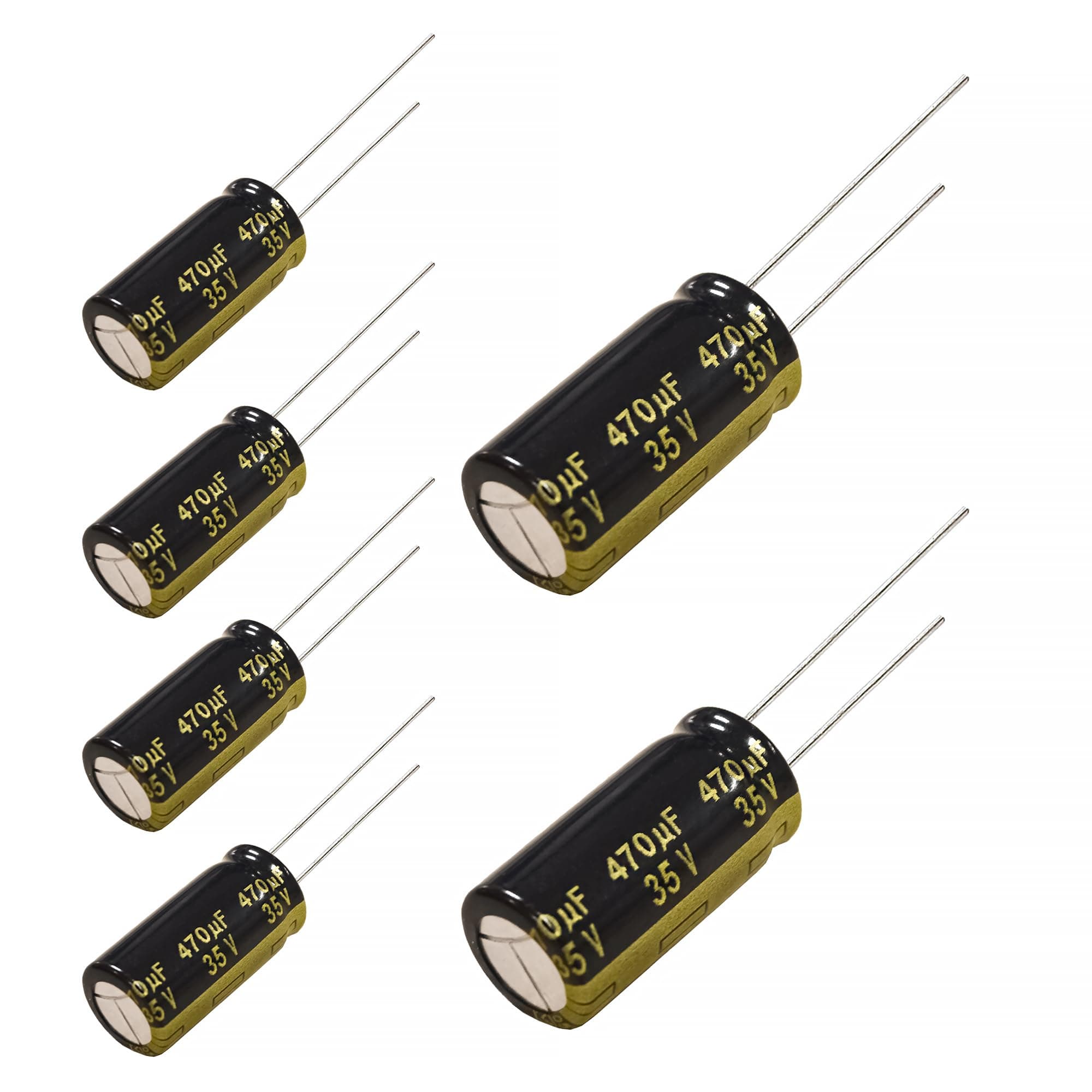 Replacement for 6 pcs Panasonic FM Series Capacitors 35V 470uf Low Impedance
