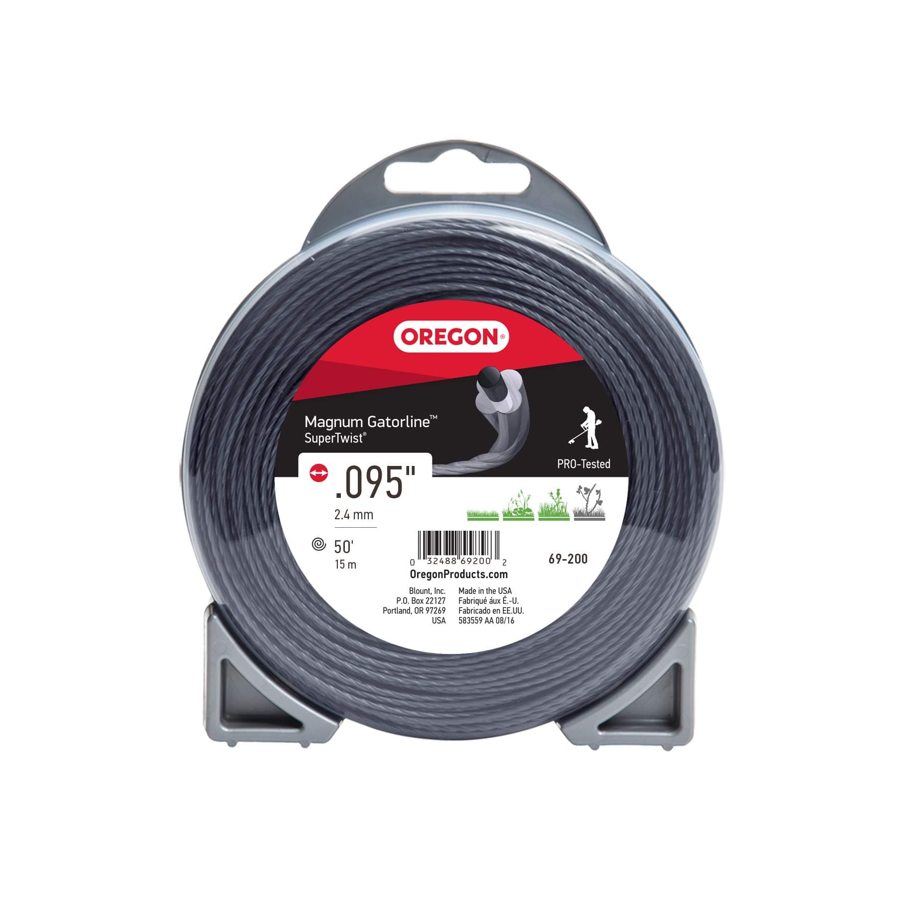 Oregon 69-200 Super-Twist Magnum Gatorline String Trimmer Line .095-Inch Diameter x 50-Foot Donut