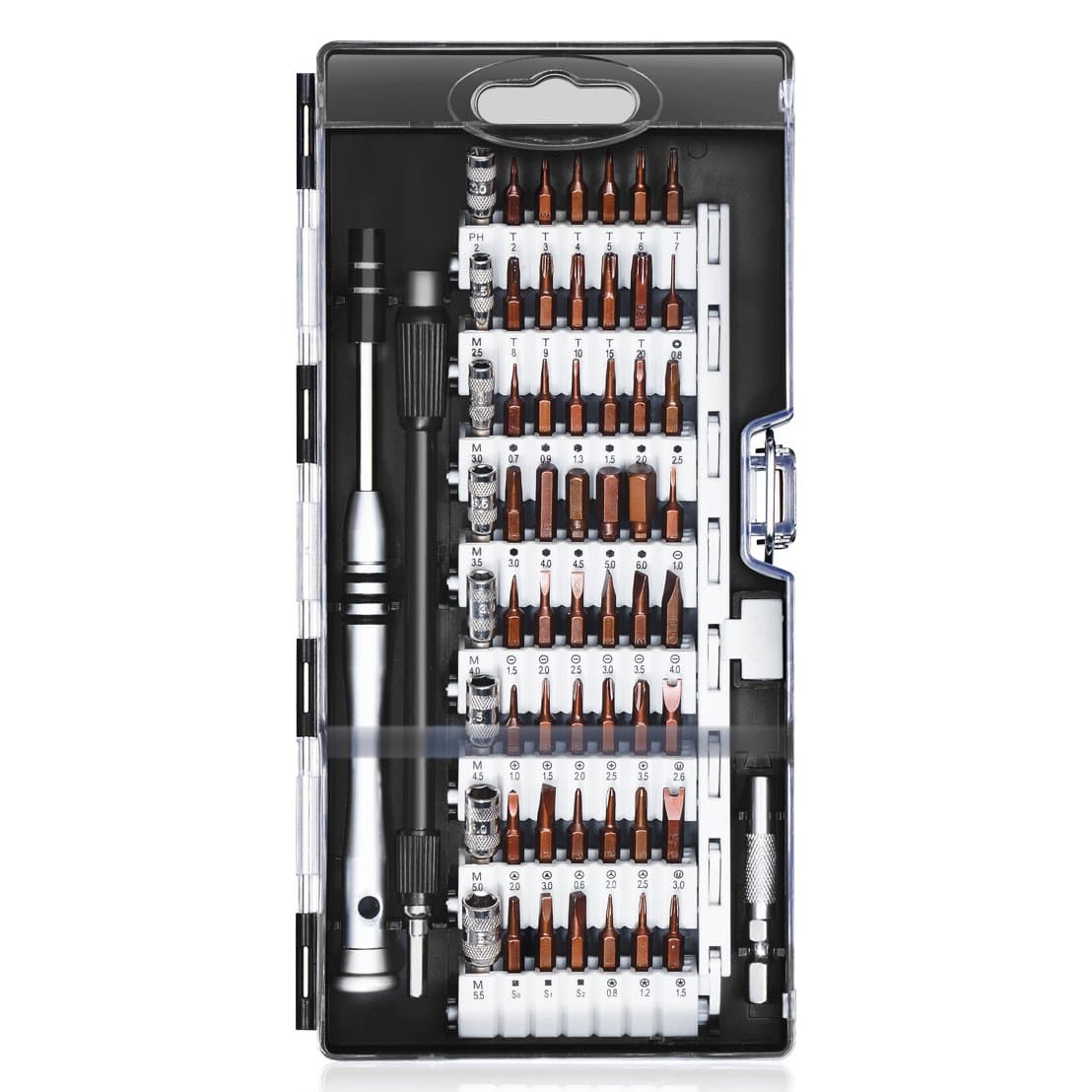 Precision Screwdriver Set, TINGAU 60 in 1 Professional Repair Tool Kit, Screw Driver Tool Kit with Flexible Shaft for iPhone X and other Smart Phone/Game Console/Tablet/PC/Macbook/Clock