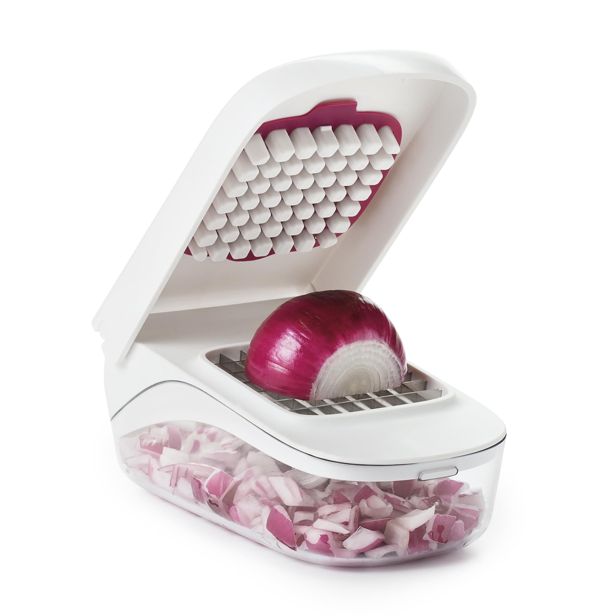 Good Grips Vegetable and Onion Chopper with Easy Pour Opening White