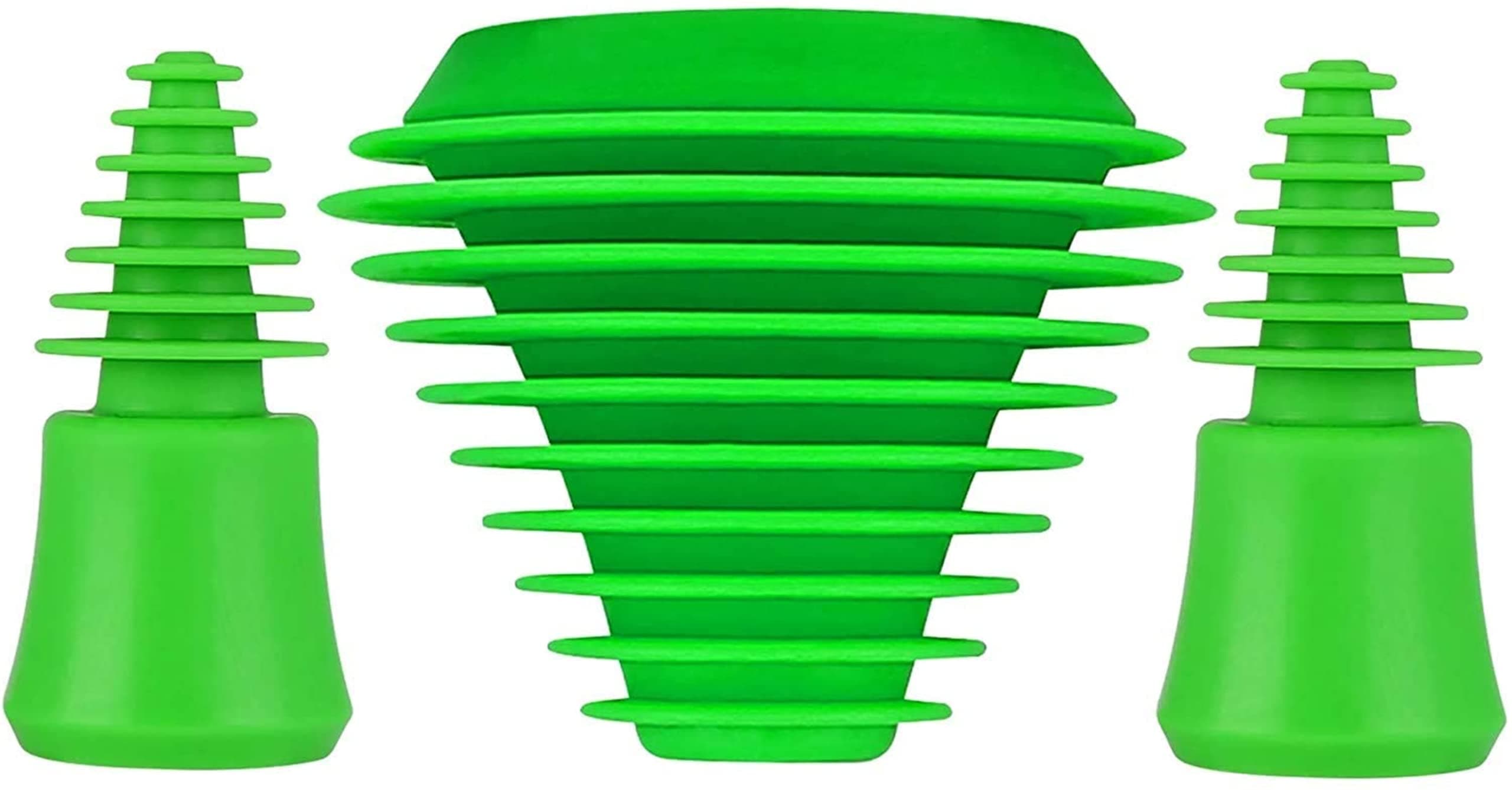 Tech Universal Cleaning Plugs + Caps BPerfect for Storage, Cleaning and Odor Proofing Glass Water Pipes/Rigs (1 Large+2 Medium)