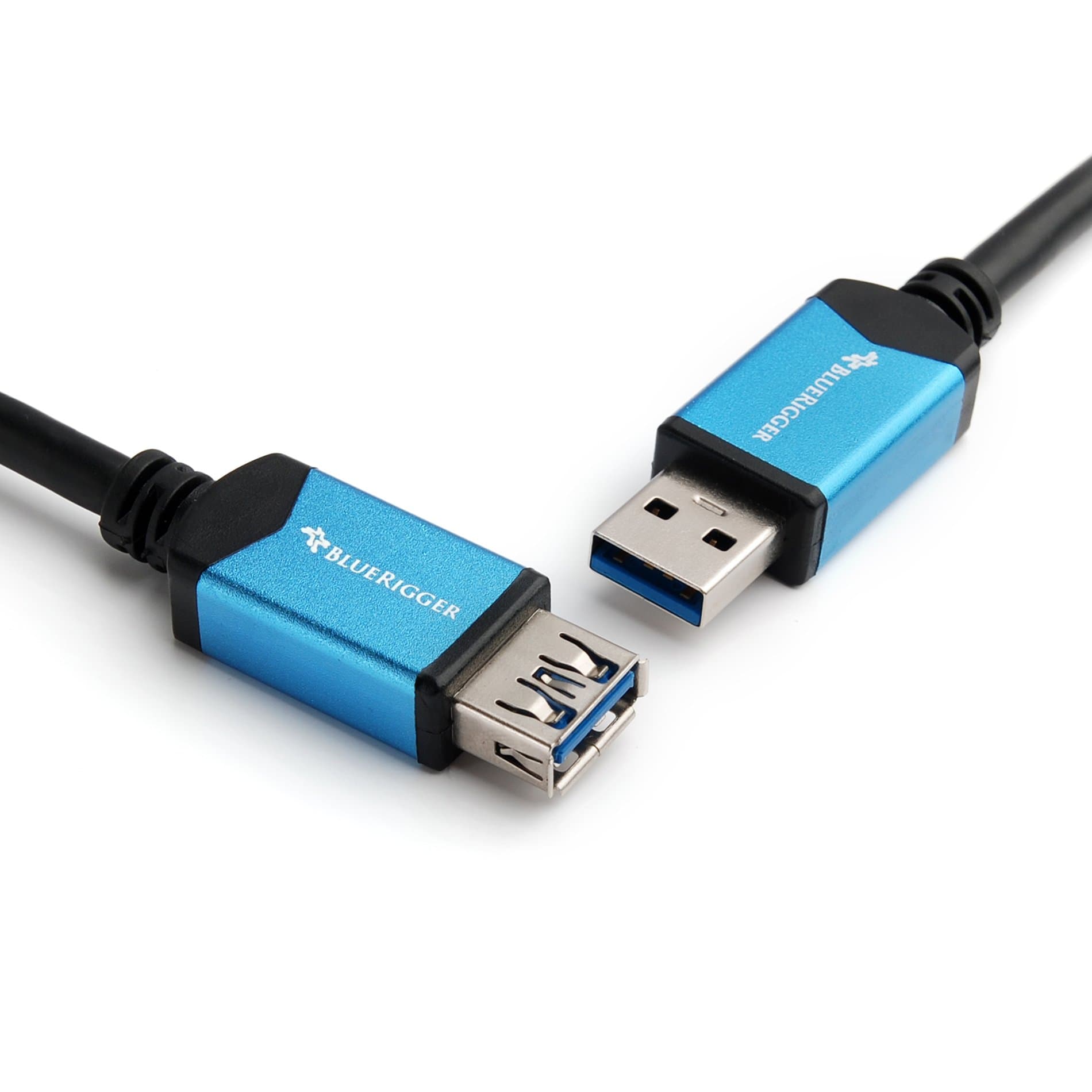 BlueRigger SuperSpeed USB 3.0 Type A Male to Type A Female Extension/Repeater Cable (3 Feet)