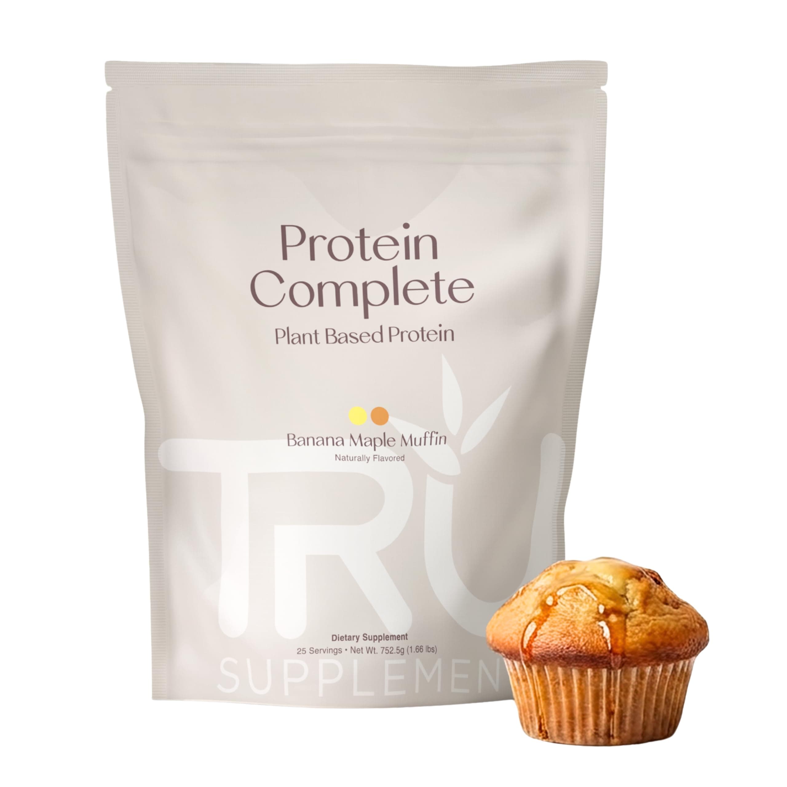 Plant Based Protein Powder, BCAA, EAA, 20g Vegan Brown Rice & Pea Protein, 100 Calories, 27 Vitamins, No Artificial Flavors 25 Servings (Banana Maple Muffin)