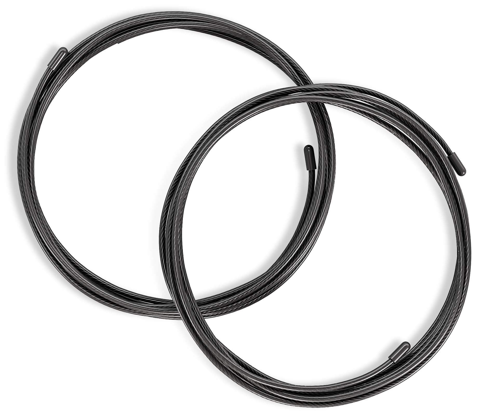 BeMaxx Replacement Steel Cables for High Speed Jump Rope | 2 Adjustable Cables, 300cm - 3,4mm, PVC, Slip Resistant Handles