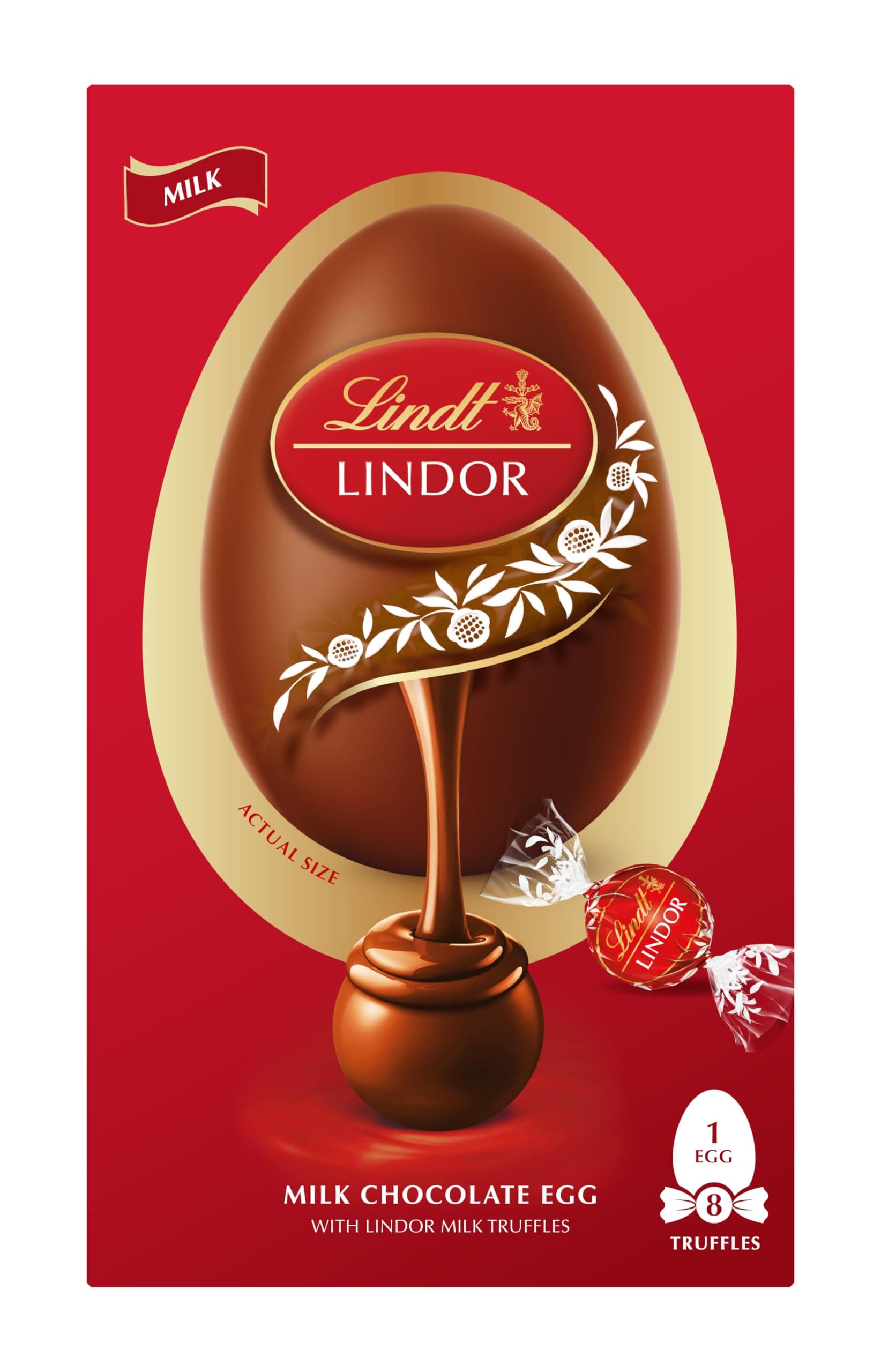 Lindor Milk Chocolate Easter Egg 260g – Milk Chocolate Truffles with a Smooth Melting Filling – Easter Chocolate Treat for Adults and Kids – Easter, gift