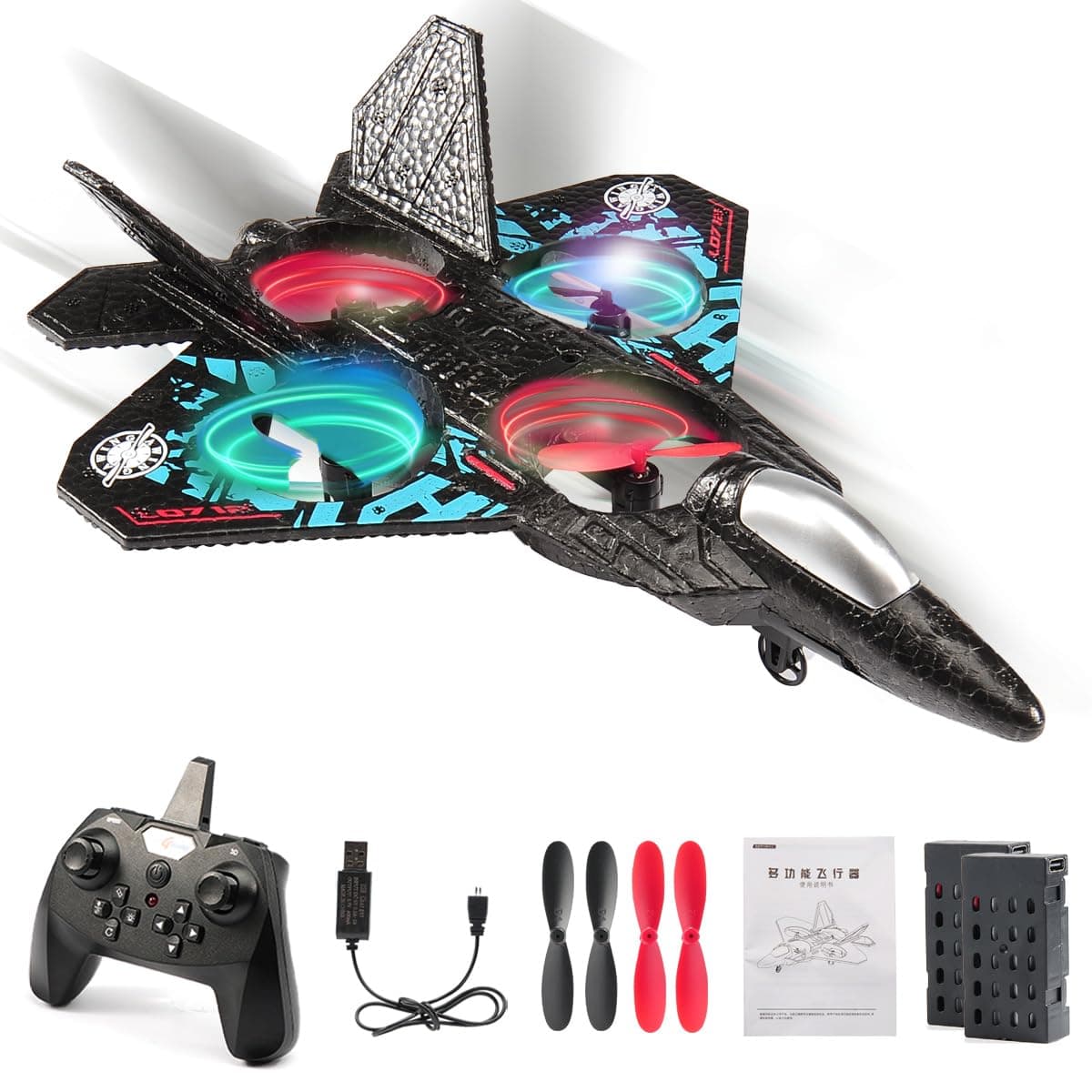 RoofWorld RC Plane Drone Helicopter Quadcopter, RTF 2.4GHz 6-axis Gyro Remote...