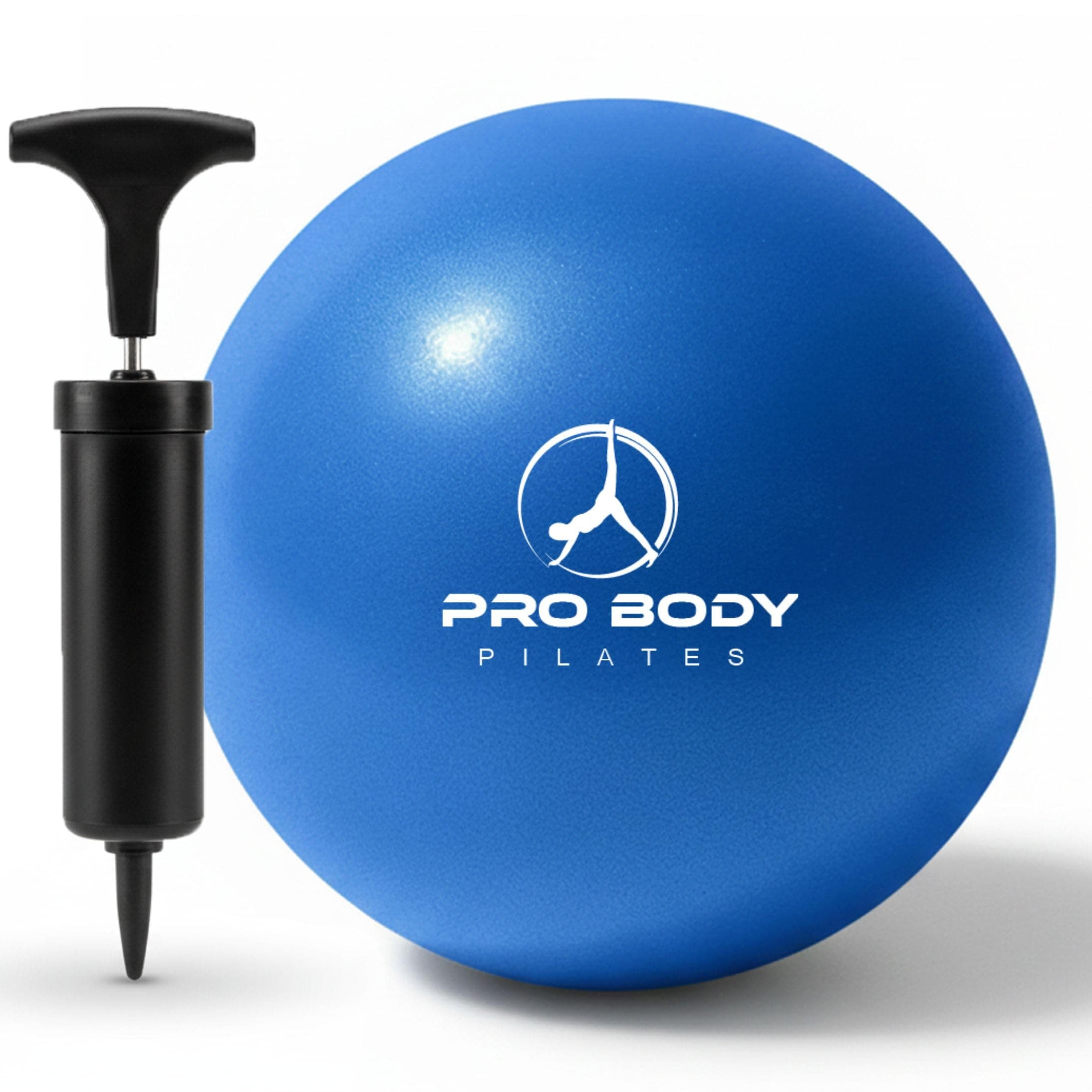 ProBody Pilates Ball Small Exercise Ball w/Pump, 9 Inch Bender Ball, Mini Soft Yoga Ball, Workout Ball for Stability, Barre, Fitness, Ab, Core, Physio and Physical Therapy Ball at Home Gym & Office