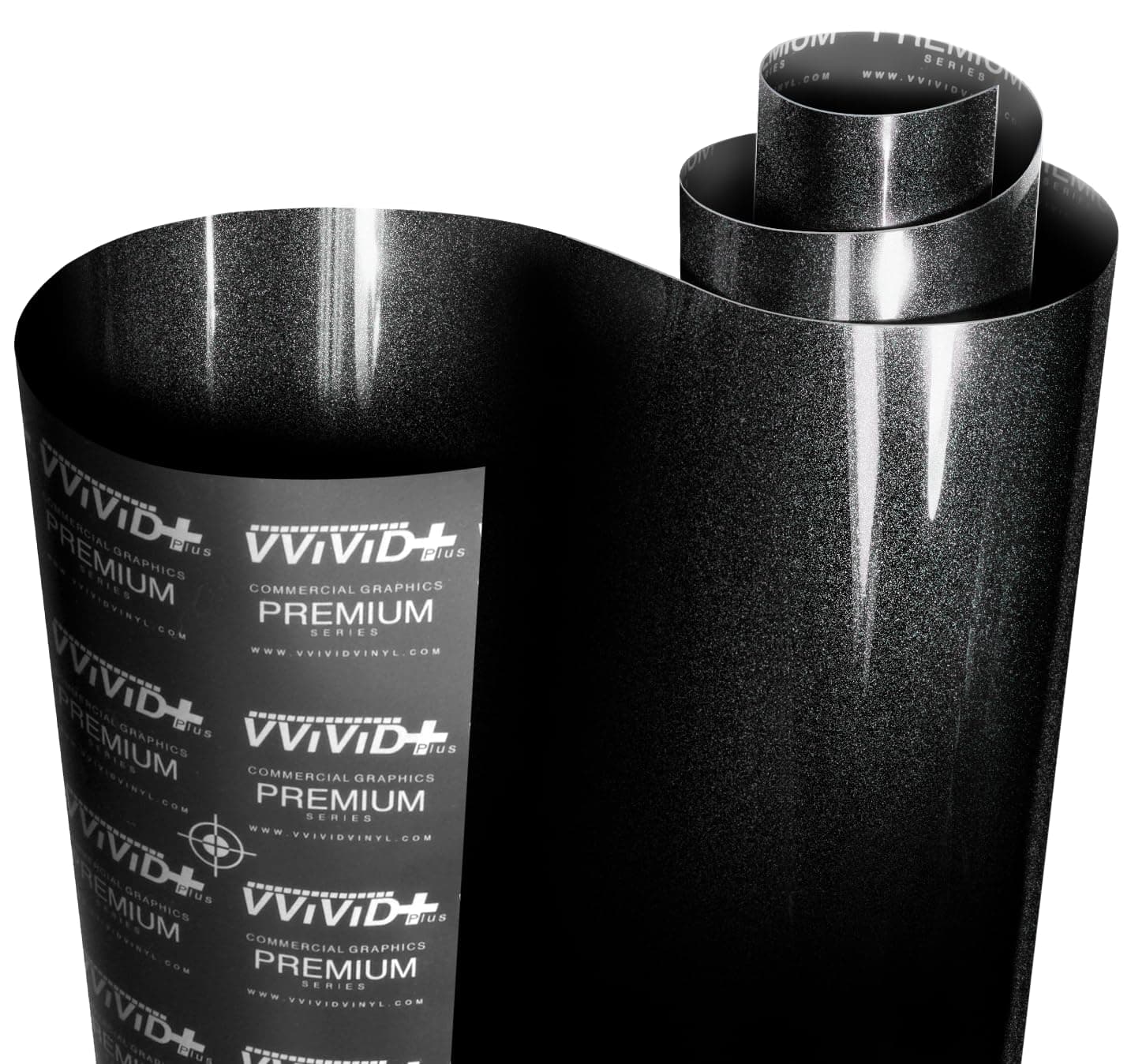 VViViD+ ウルトラグロスブラックメタリックダイヤモンドクリスタルビニールカーラップ(50フィート×5フィート)
