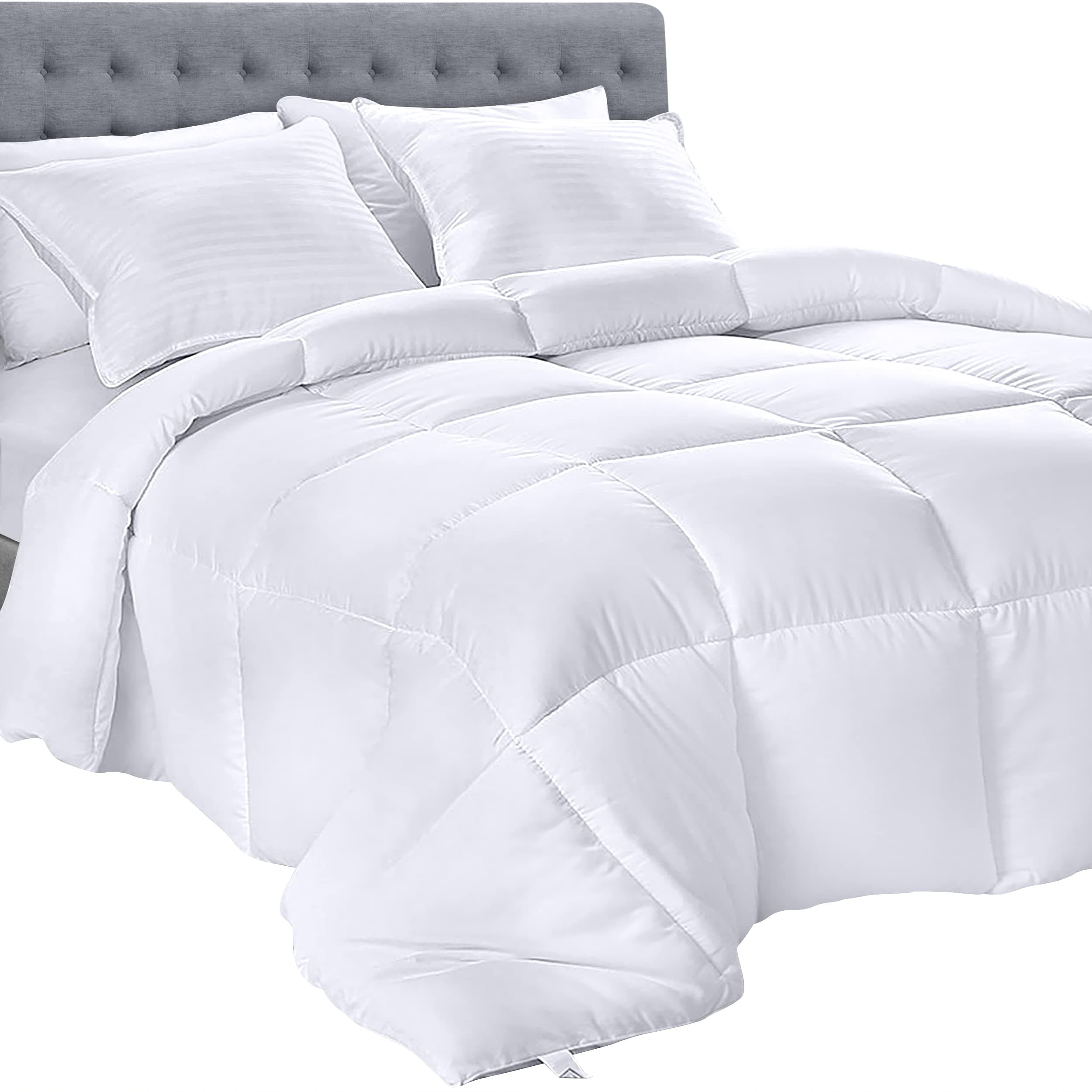 Utopia Bedding Comforter - All Season California Comforter - White Cal King Comforter - Plush Siliconized Fiberfill - Box Stitched