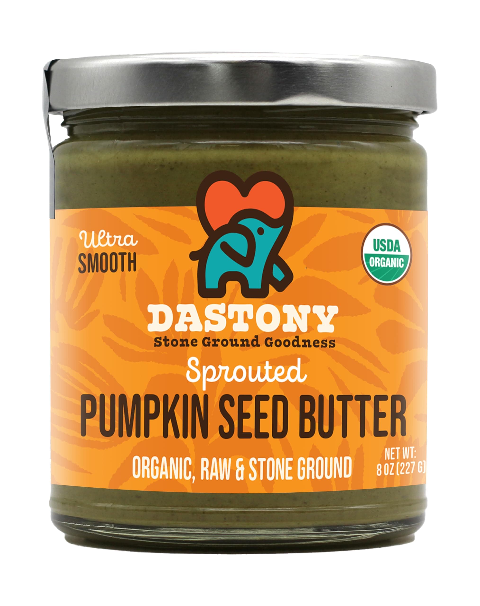 Dastony Organic Raw Sprouted Pumpkin Seed Butter, 8 oz | Only One Ingredient | Vegan, Paleo and Keto Friendly, Non GMO, Gluten-free - Pack of 1