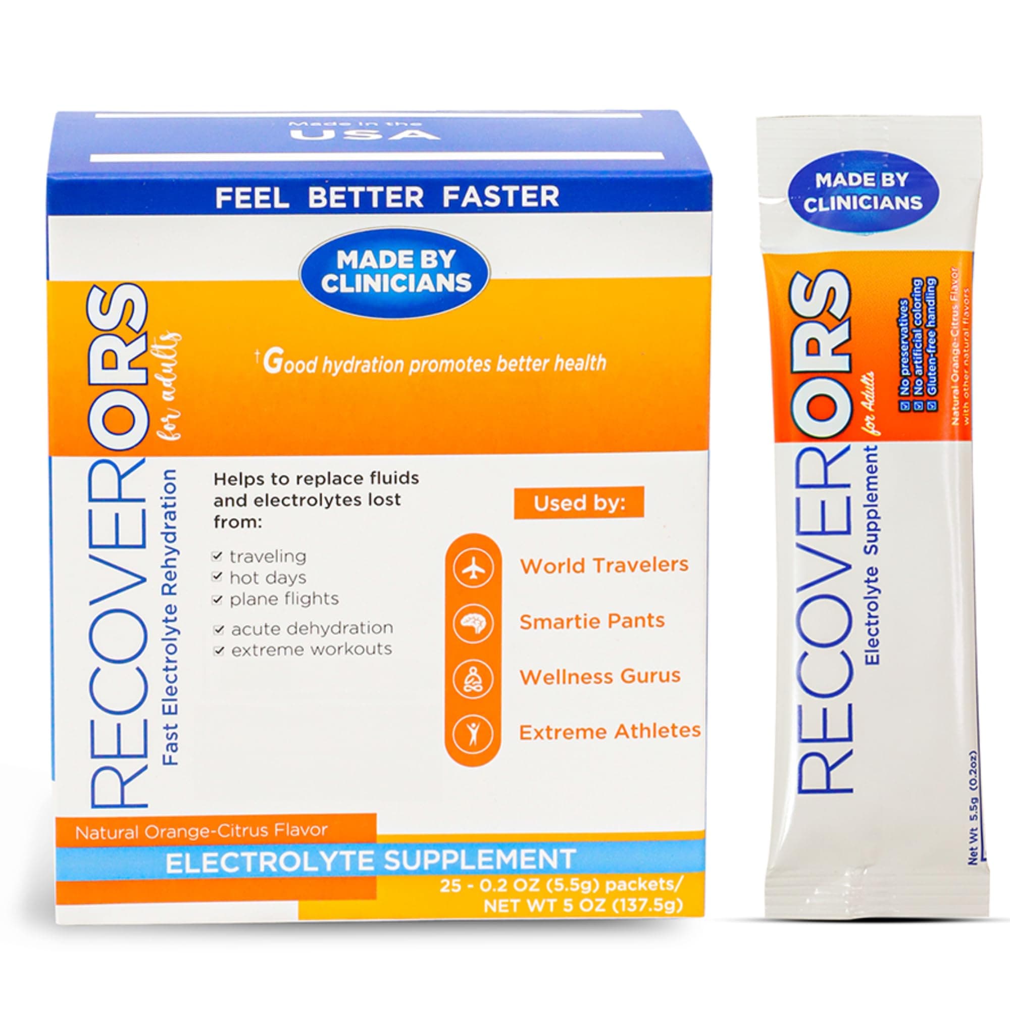 8 in 1 Electrolyte Powder & Vitamin C Defense Hydration, Dual Keto Food Friendly & Potassium Supplement Booster, Adult Low Carb Rehydration Solution Drink Mix (25-Pack)