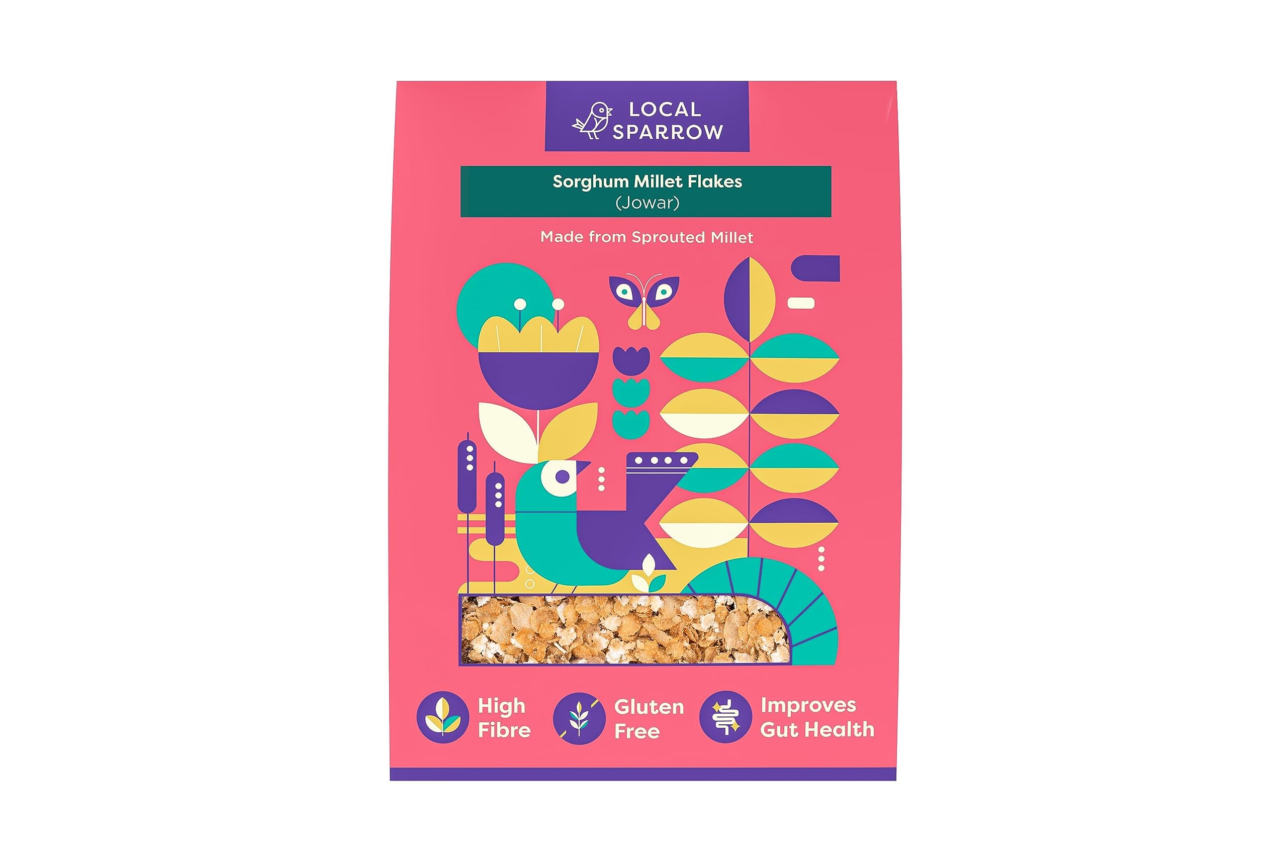 Sprouted Sorghum Millet Flakes| 500grams| Jowar Poha