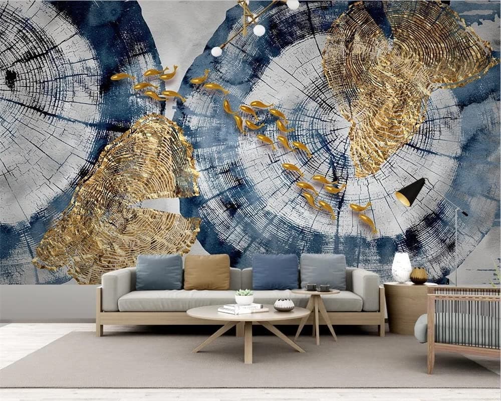 Custom Size Wall Murals,Nordic Minimalist Abstract Ink Art,Removable Peel and Stick Self-Adhesive Wall Murals Large Photo Wallpaper