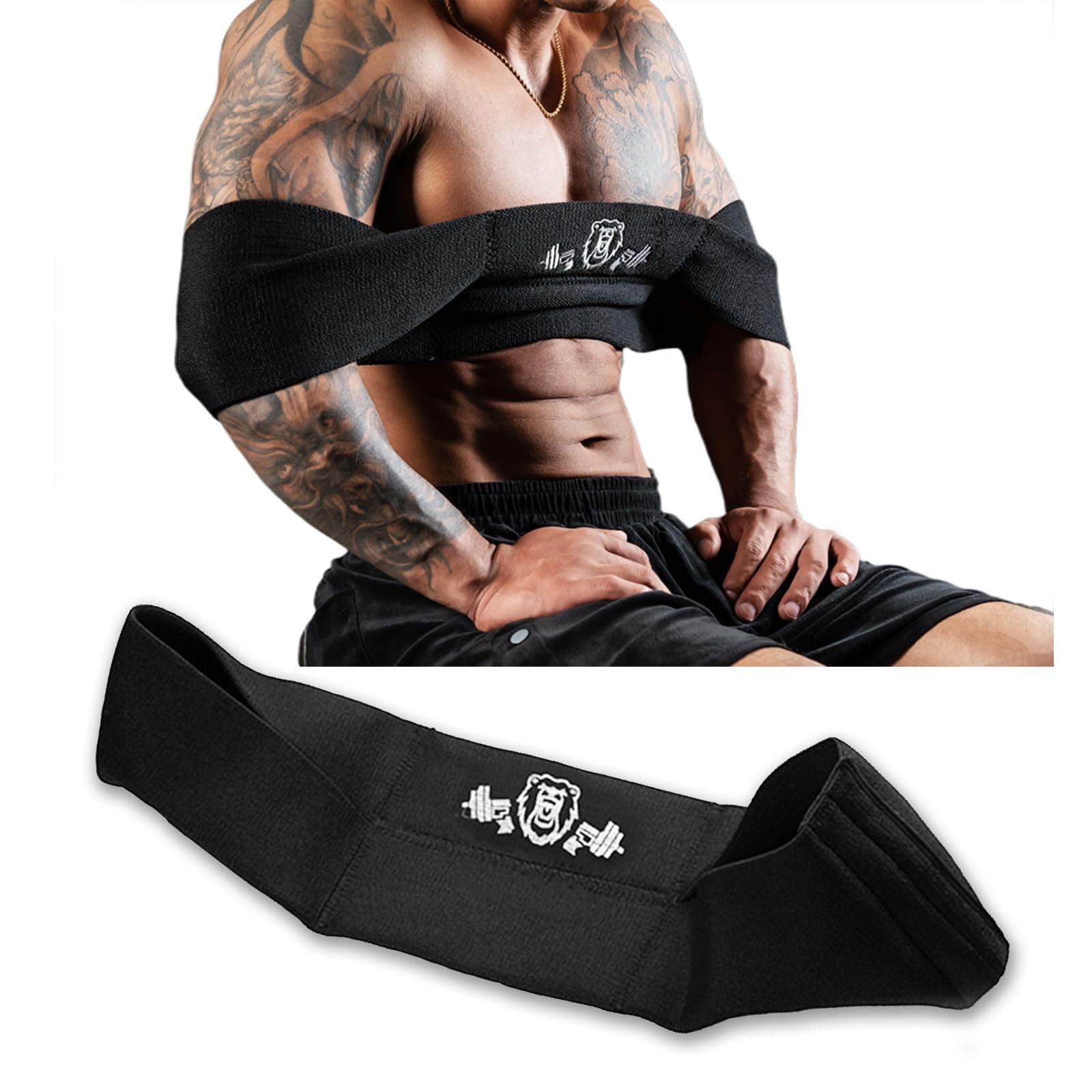 MANUEKLEAR Bench Press Band, Sling Bench Press Band for Men and Women Power Weight Lifting Fitness - Push Up Exercise Assistance Bench Block Increase Strength Gym Workout Equipment