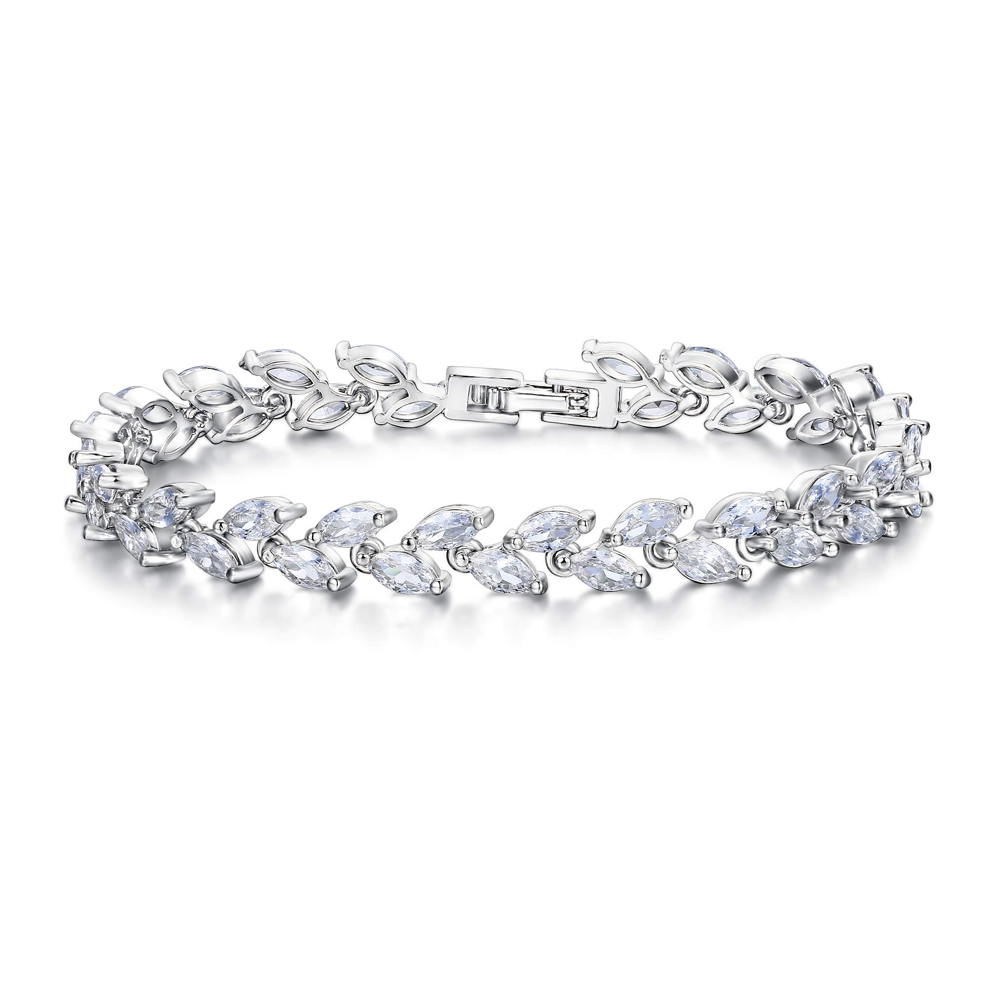 CZ Bridal 2 Layers Roman Bracelet