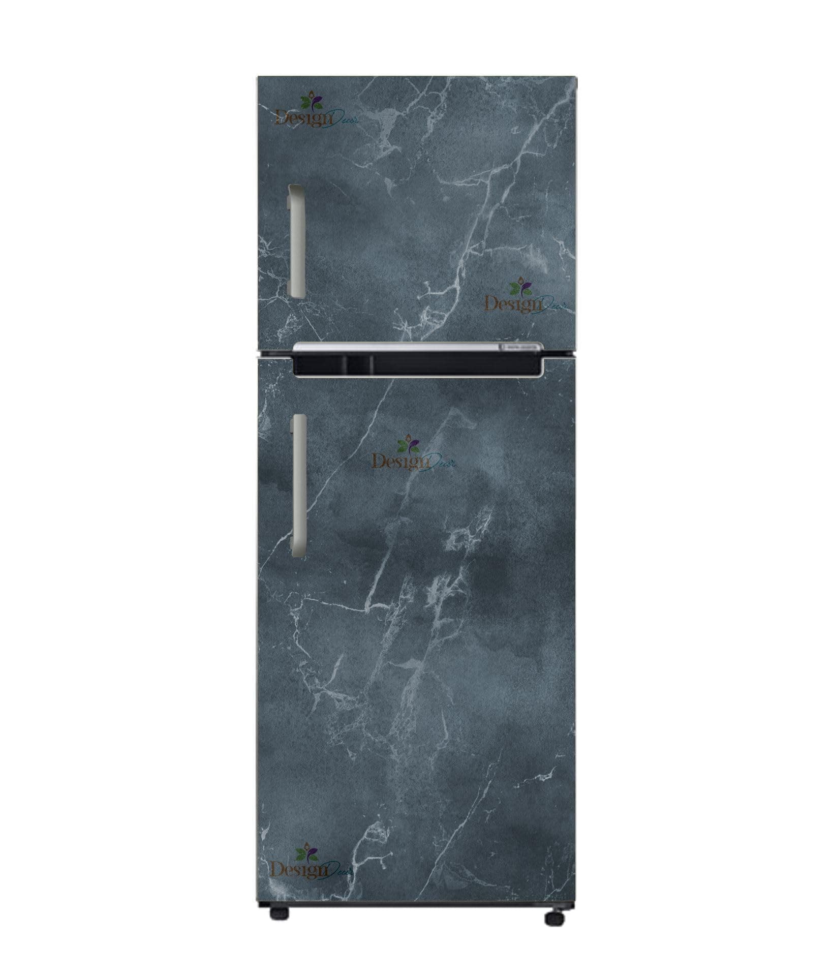 DesignDecor Marble Fridge Door Sticker Double Door Marble Refrigerator Sticker, PVC Vinyl Fridge Wrap, Waterproof,Self Adhesive Refrigerator Wallpaper, Double Door Fridge Cover, Size 24x60_Inch