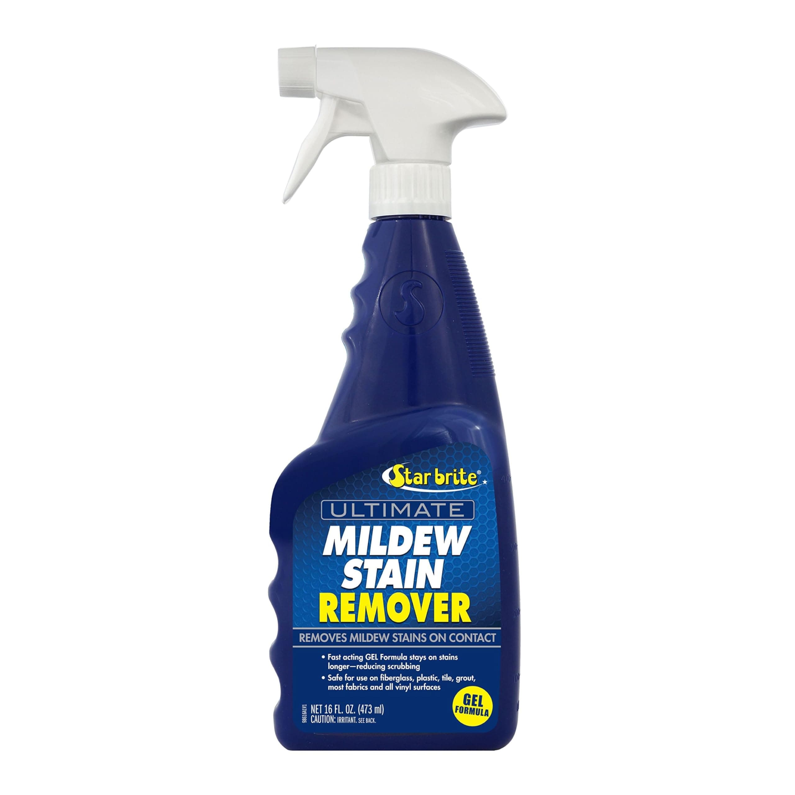 Ultimate Mildew Stain Remover - Fast Acting Gel Spray Formula Stays On Stains Longer To Reduce Scrubbing 16 OZ (098616)
