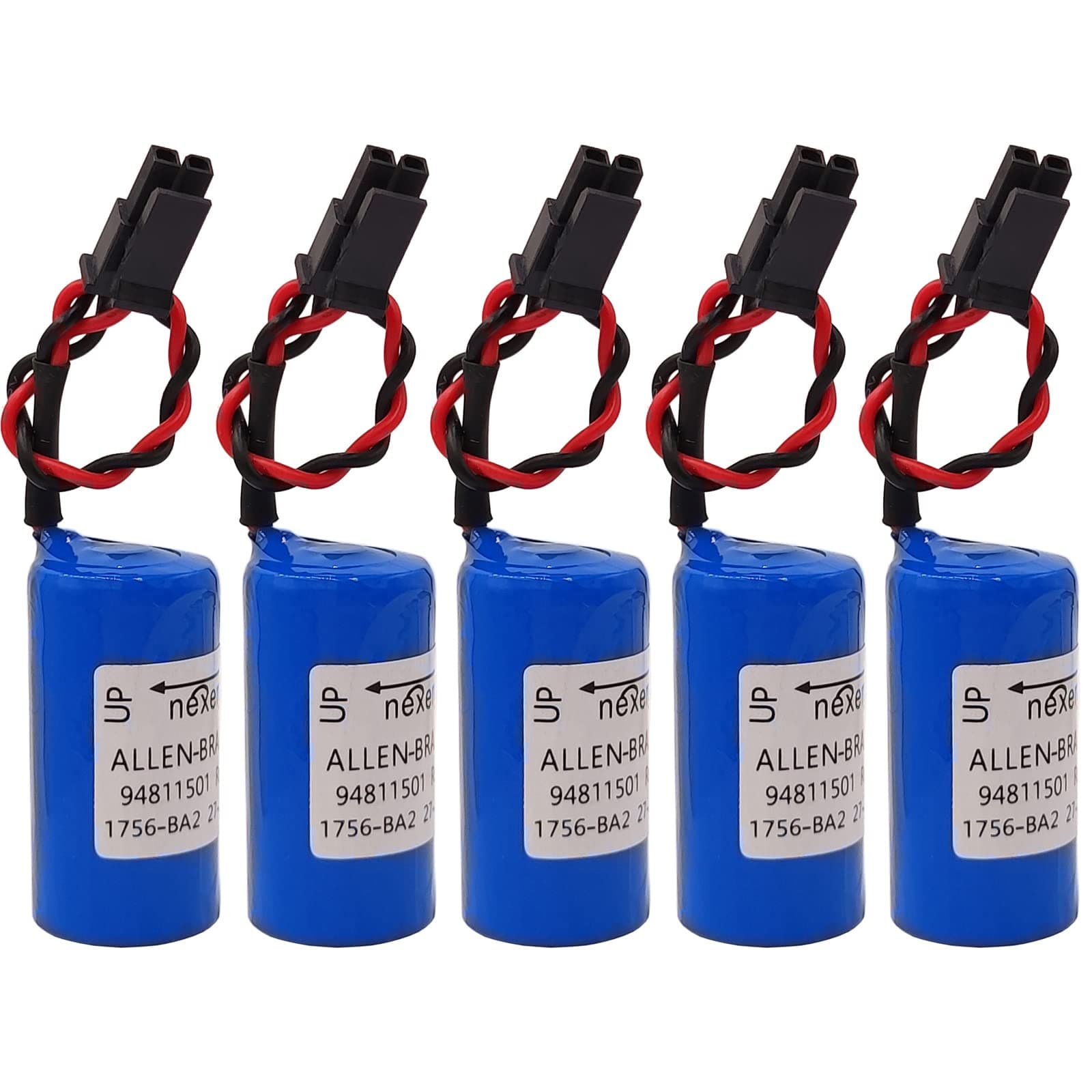5-Pack 3.0V 1200mAh 1756-BA2 PLC Battery Replacement for Allen Bradley 1756-BA2 BR2/3A-AB 1745-B1 AB 94811501 1756-L1 PLC Control Battery Nexergy 3V Lithium Battery