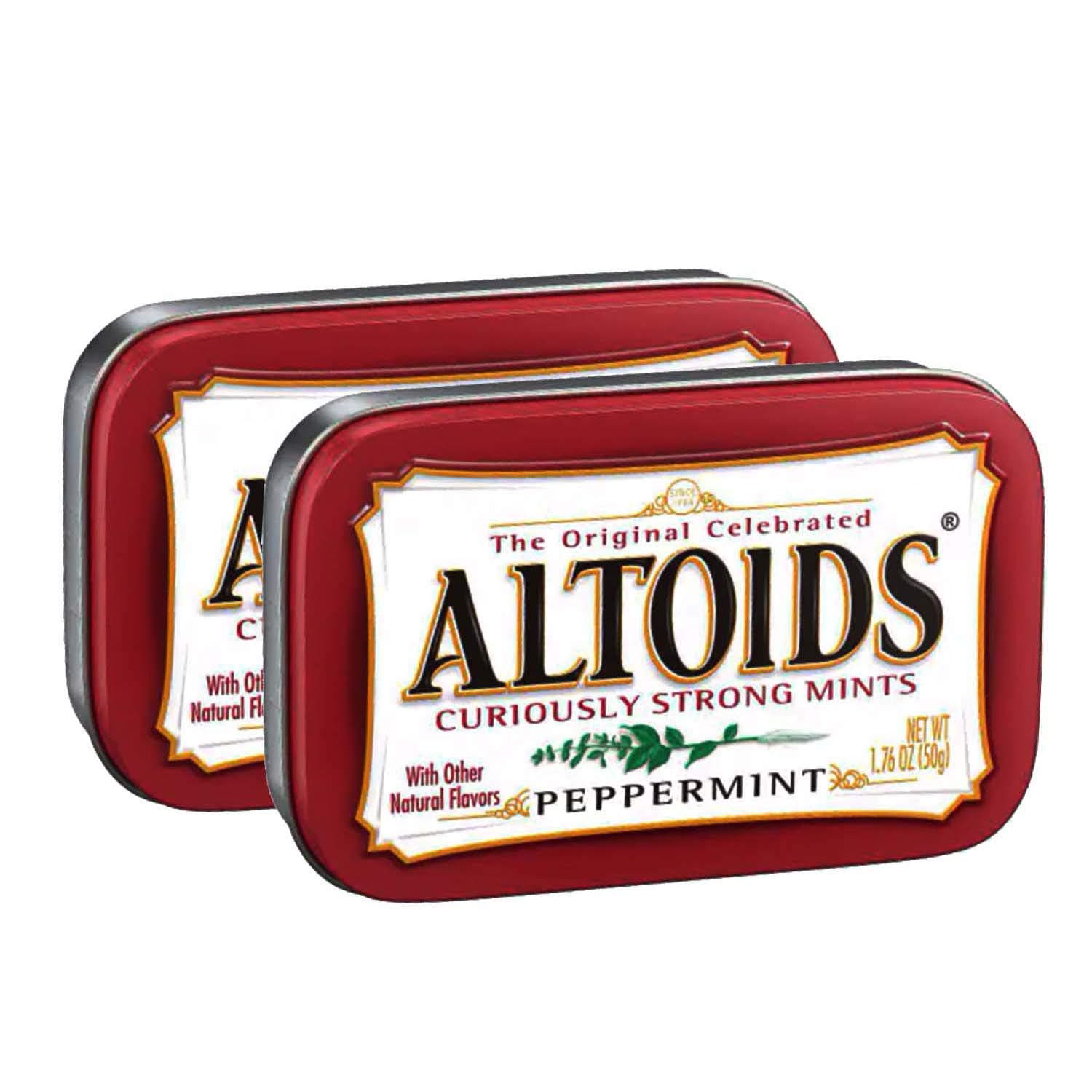 Altoids Curiously Strong Mints Peppermint Pack of 2 Pouch, 2 x 50 g
