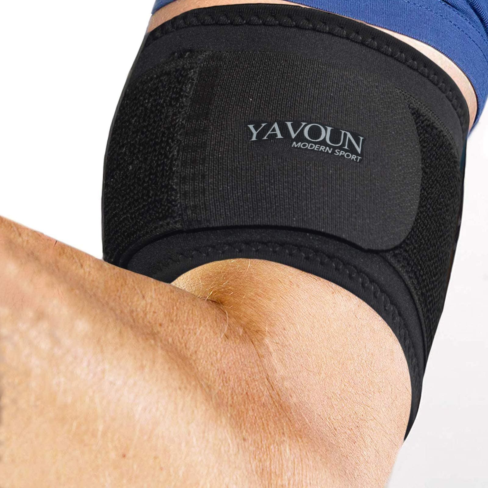 Tendonitis - Bicep & Tricep Compression Sleeve/Wrap - Tricep Tendonitis, Bicep Tendonitis - Pain Relief for Bicep and Triceps Muscle Strains, Compression Arm Support (Black, 8.3" - 13.7" × W 3.93")